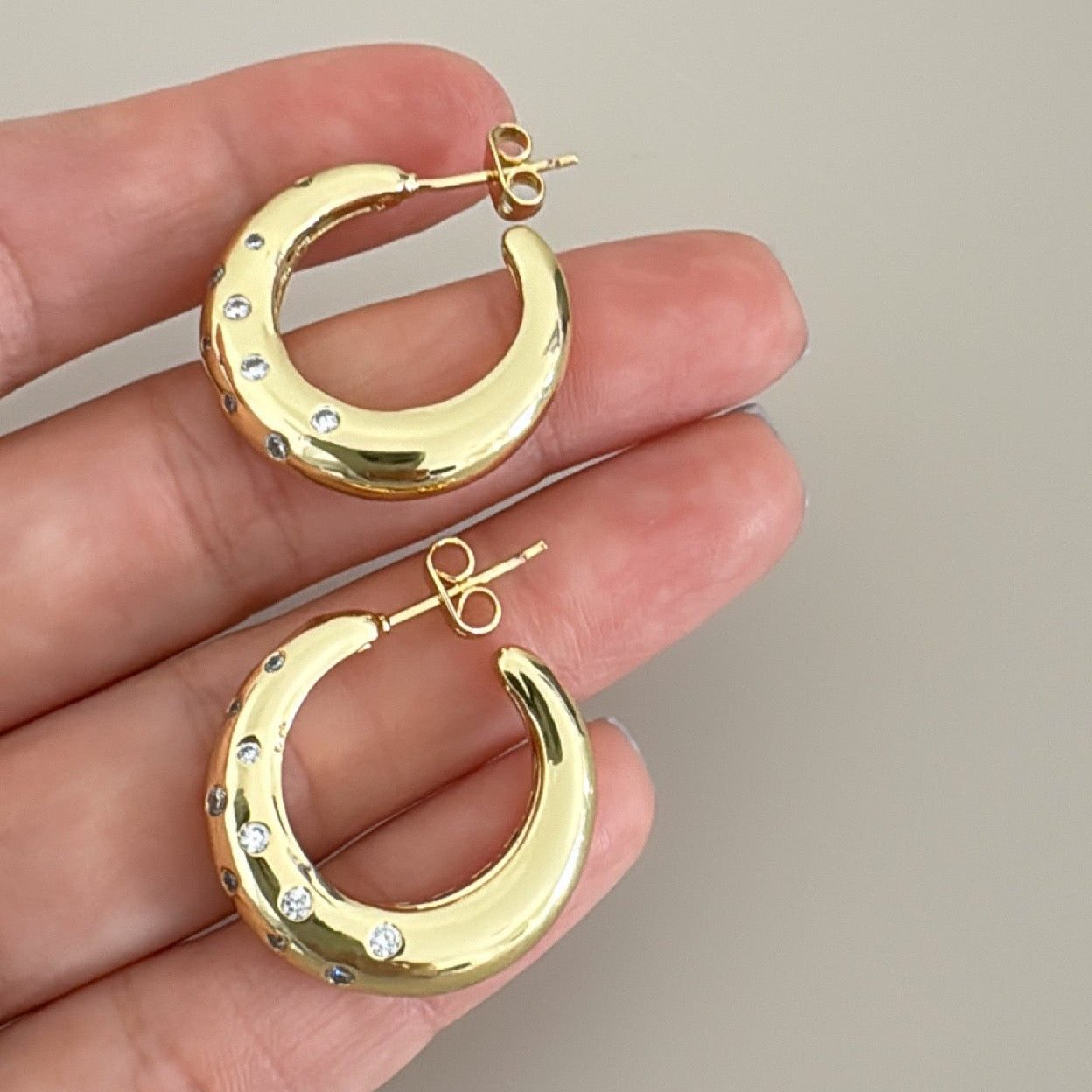 Gold Hoops Earring