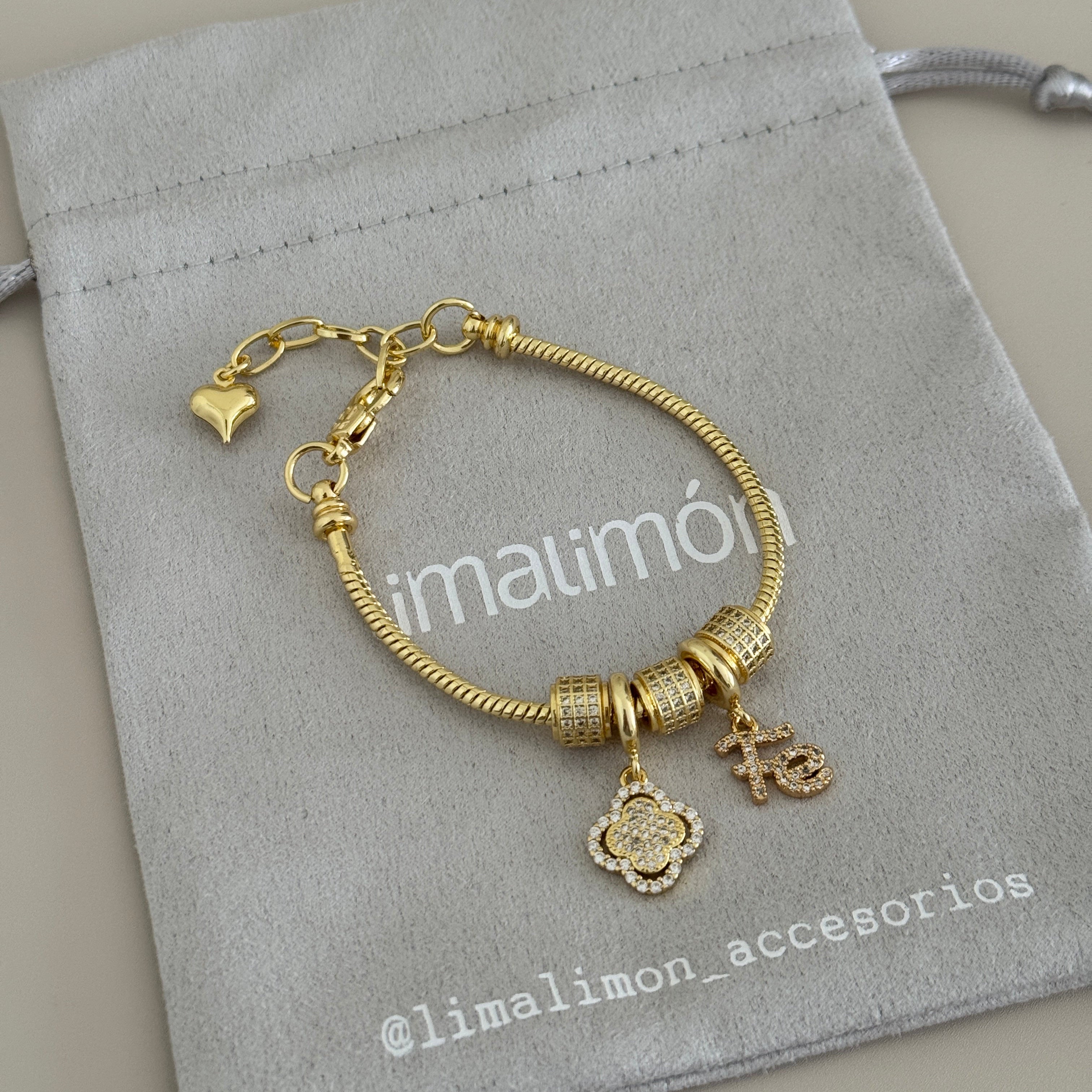 Faith & Clover Gold Bracelet