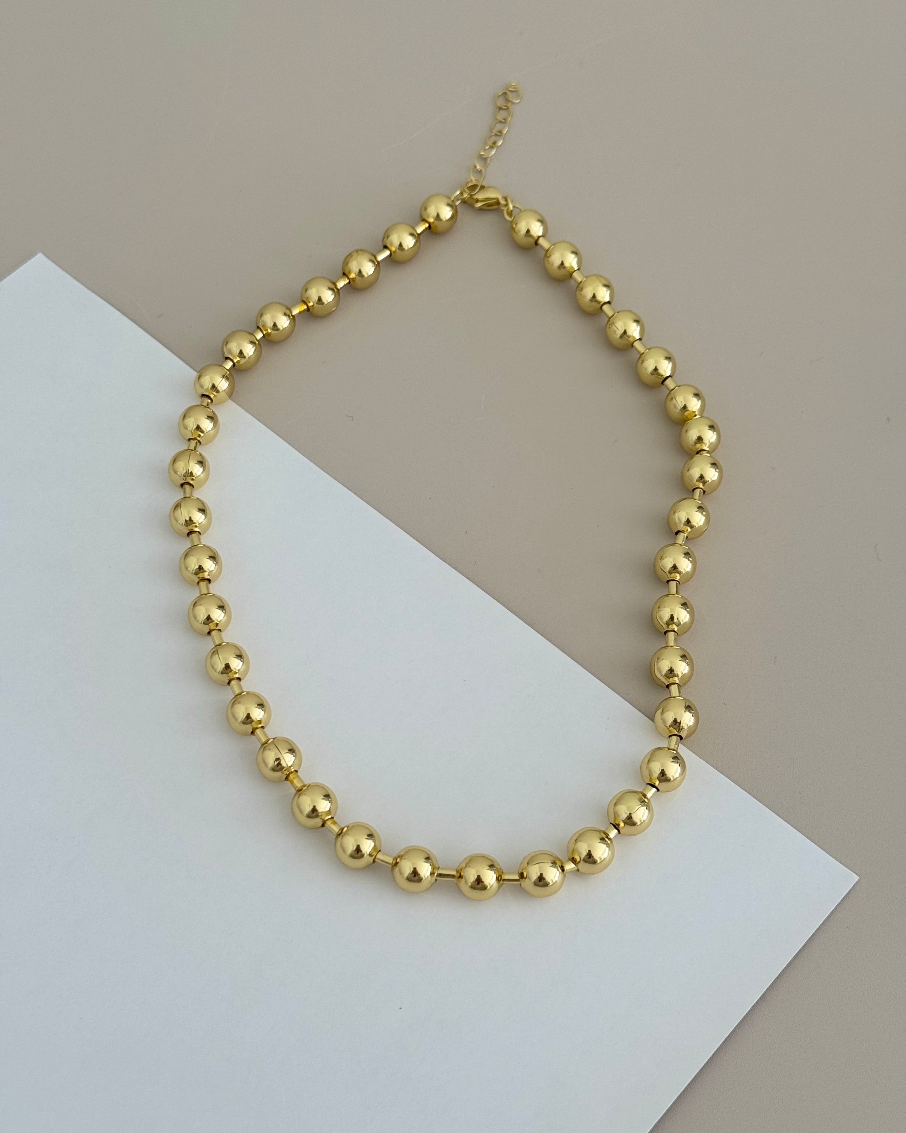 Bead Gold Necklace