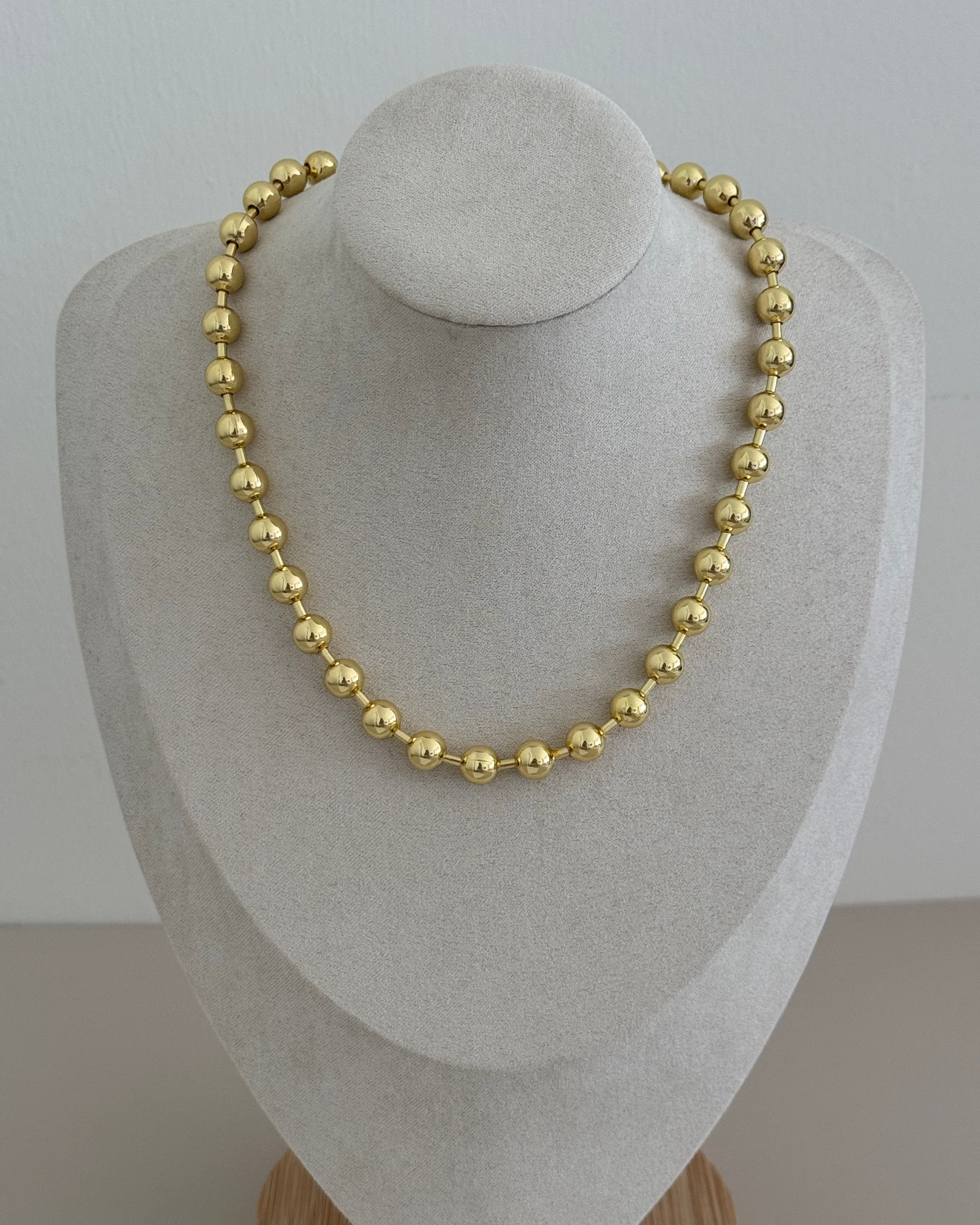 Bead Gold Necklace