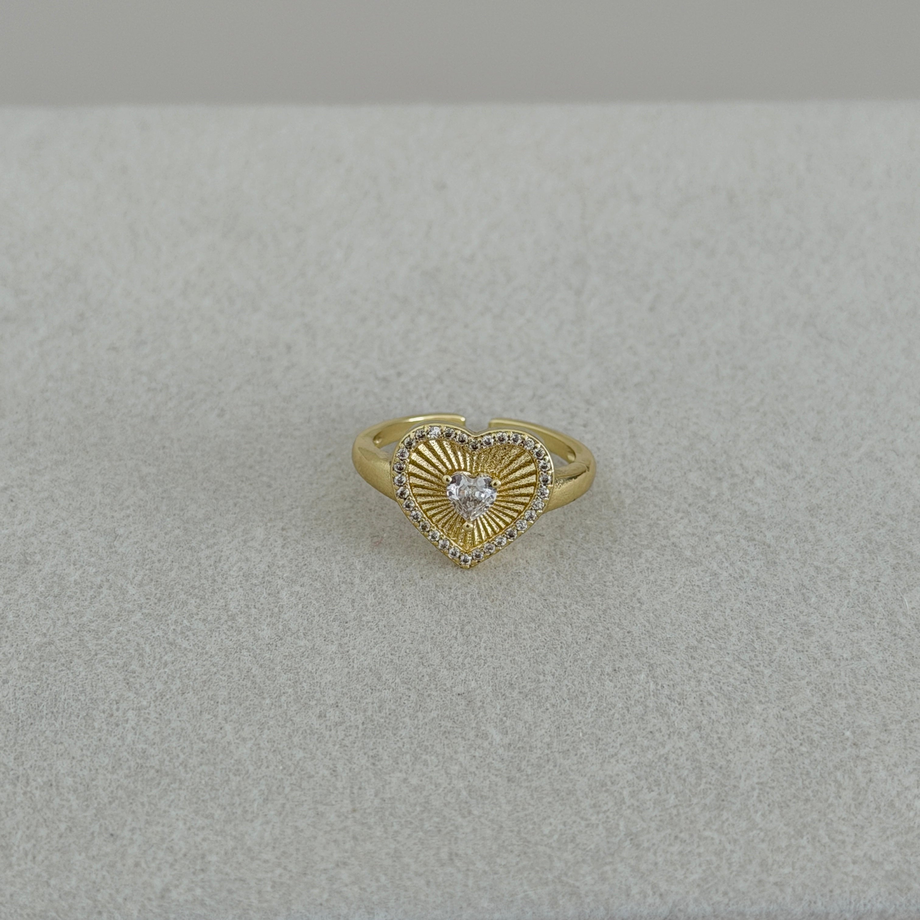 Radiant Heart Crystal Ring