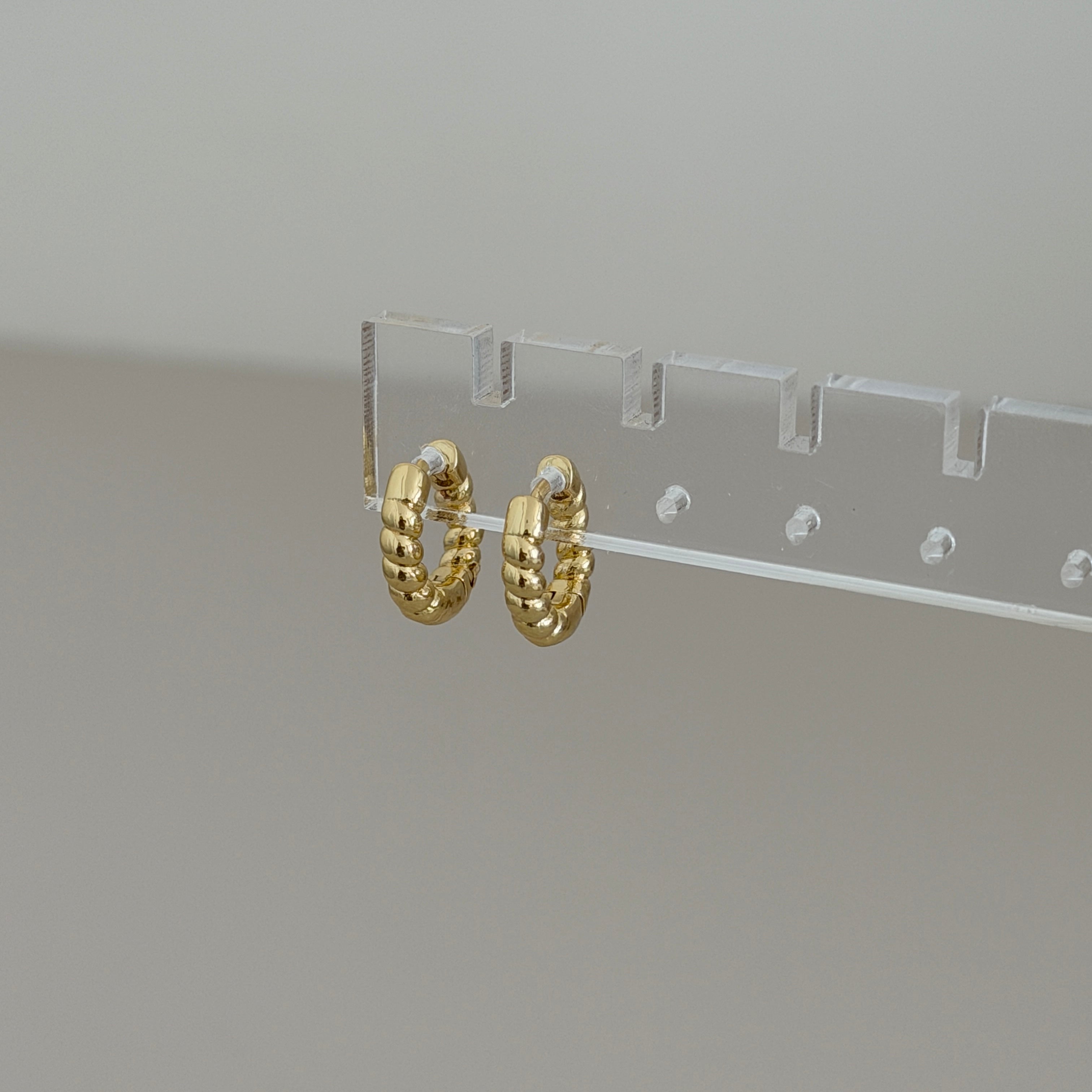 Beaded Mini Hoop Earrings