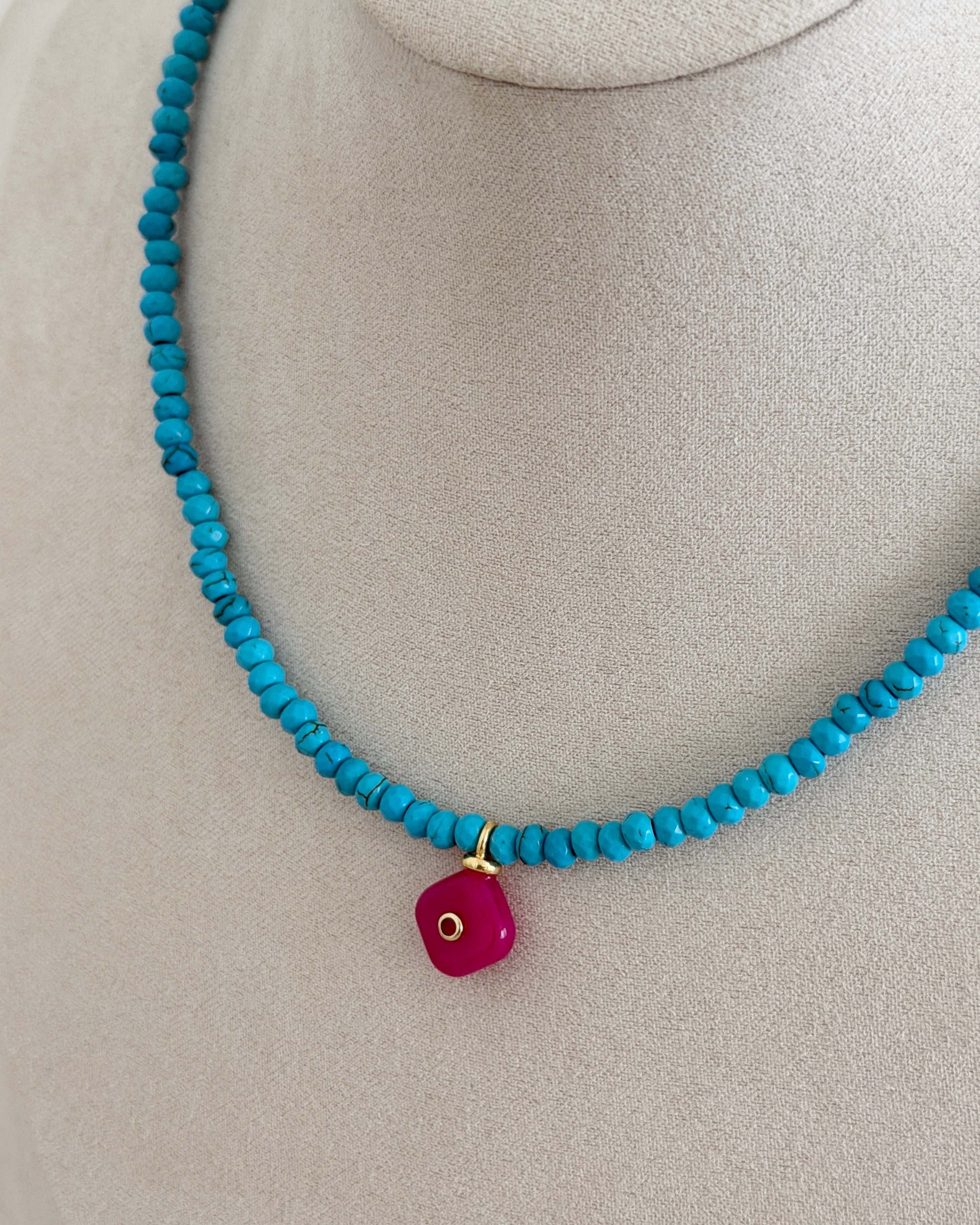 Turquoise Eye Charm Choker