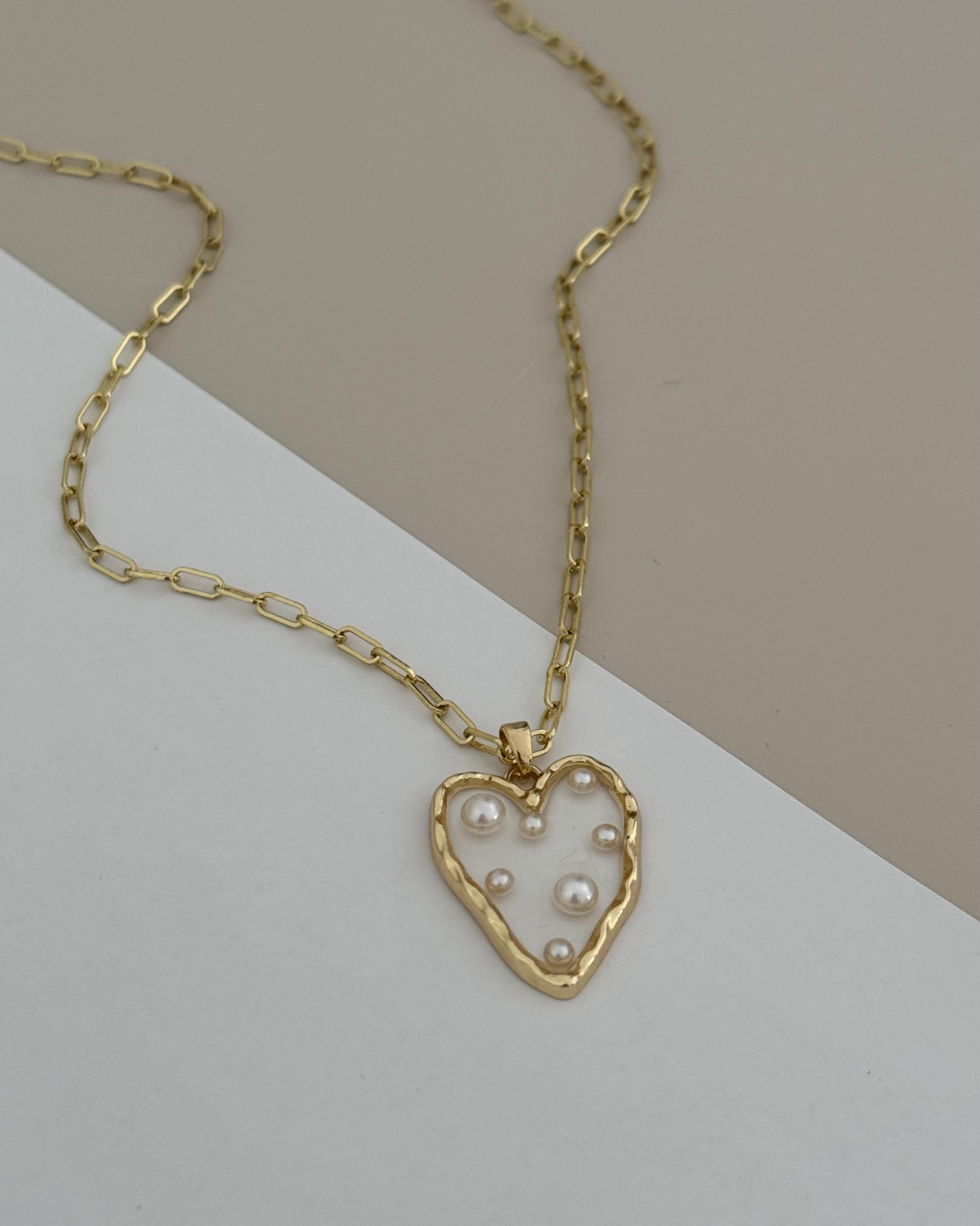 Heart Pearl Necklace