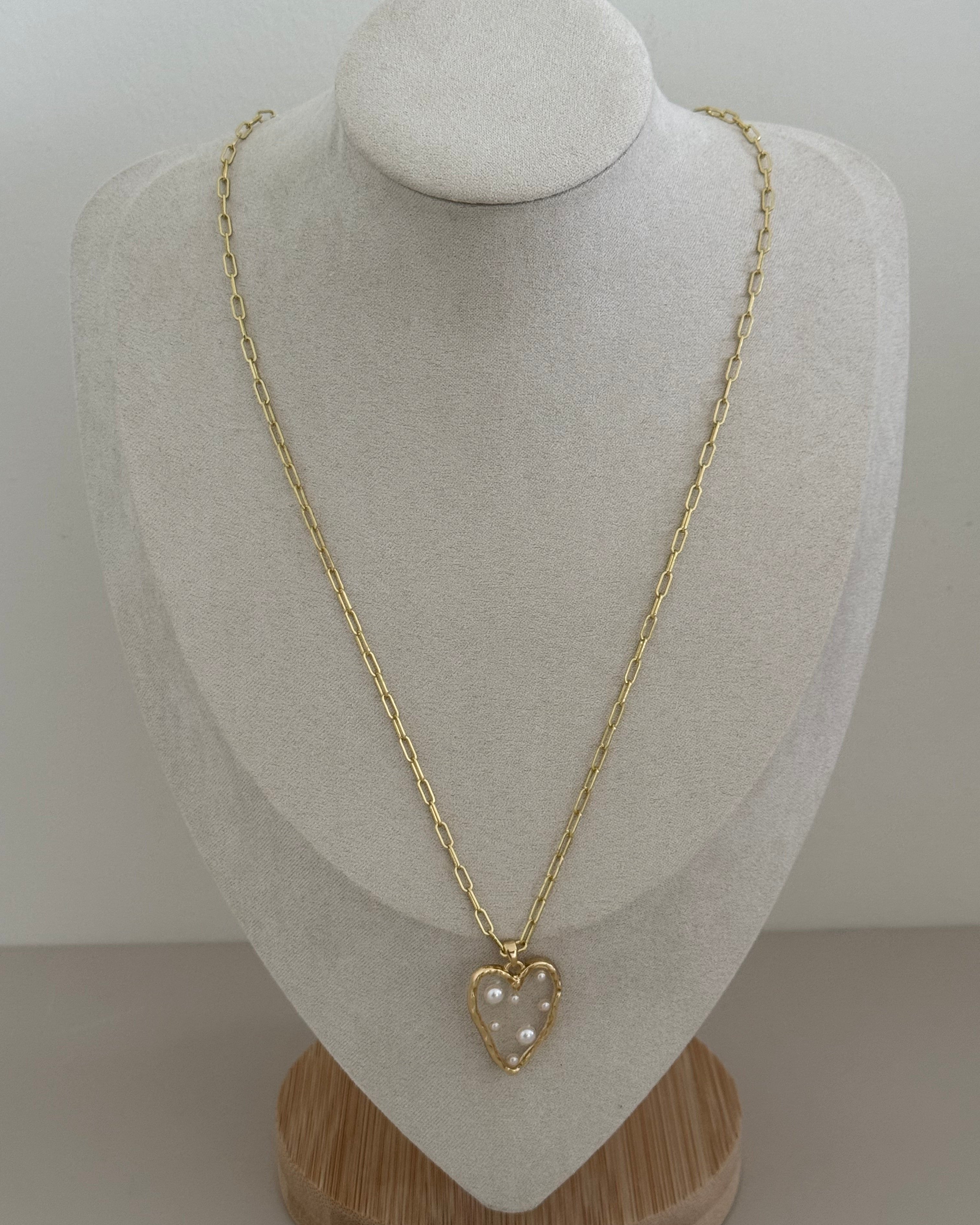 Heart Pearl Necklace