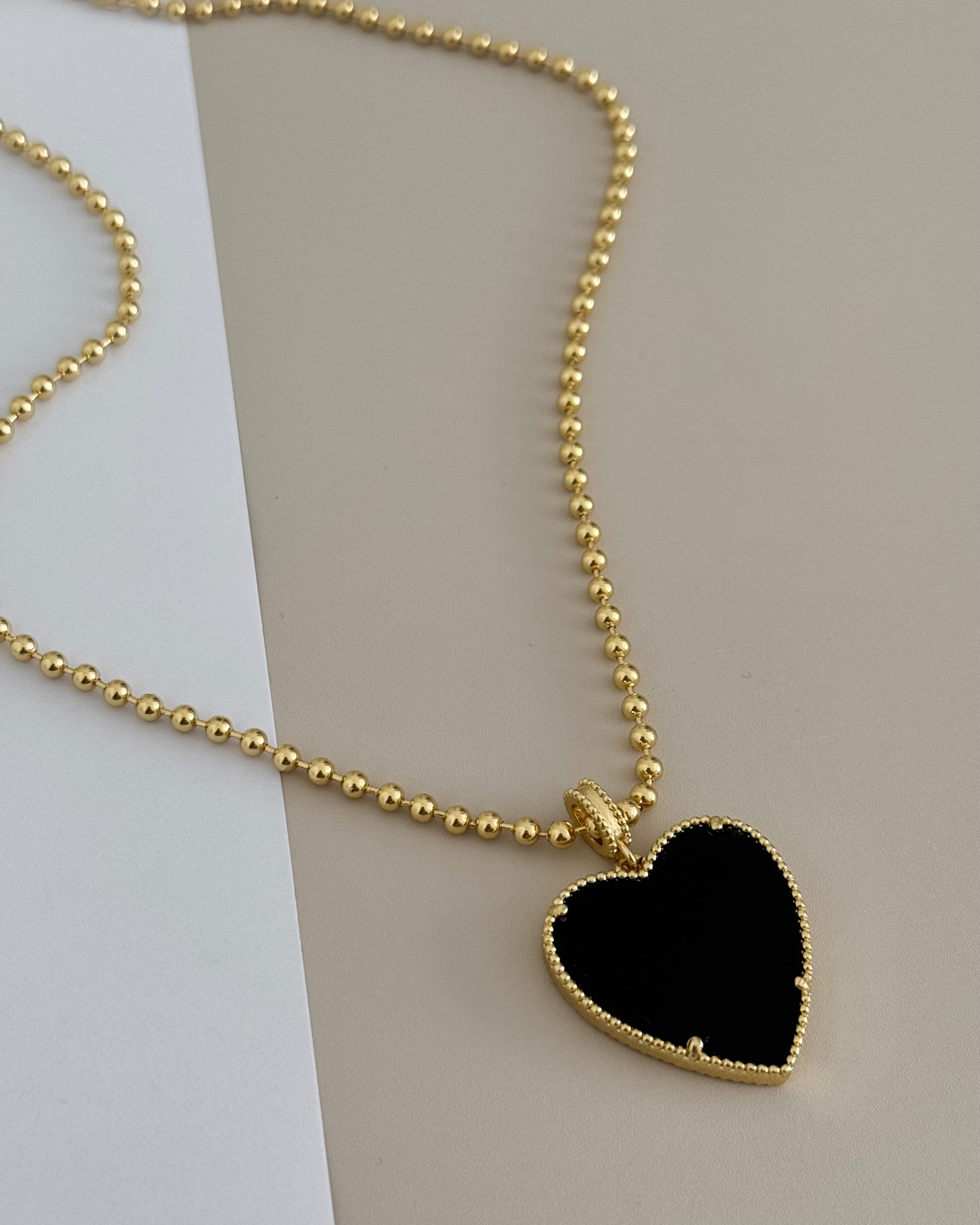 Black Heart Necklace