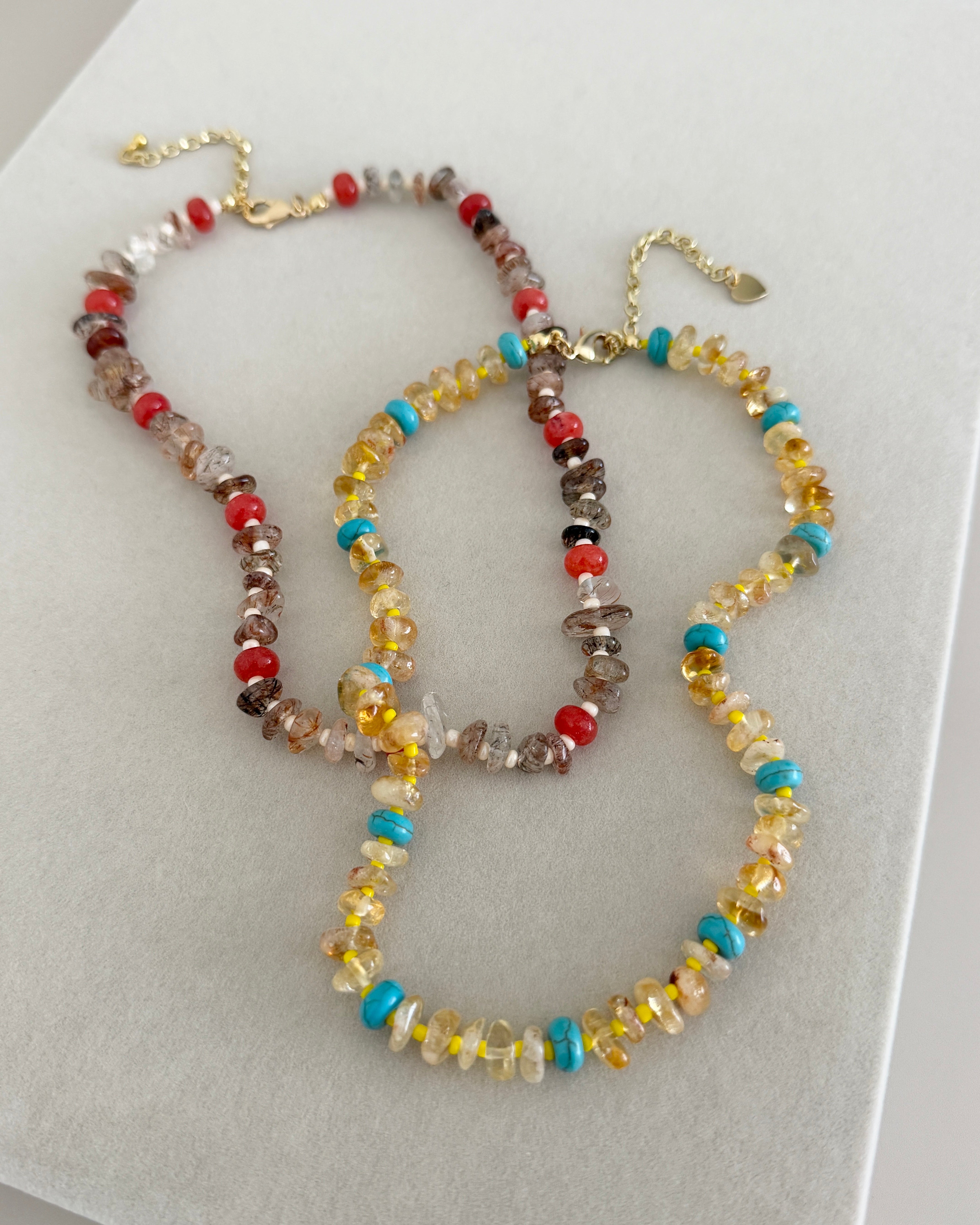 Sunstone Beaded Necklace