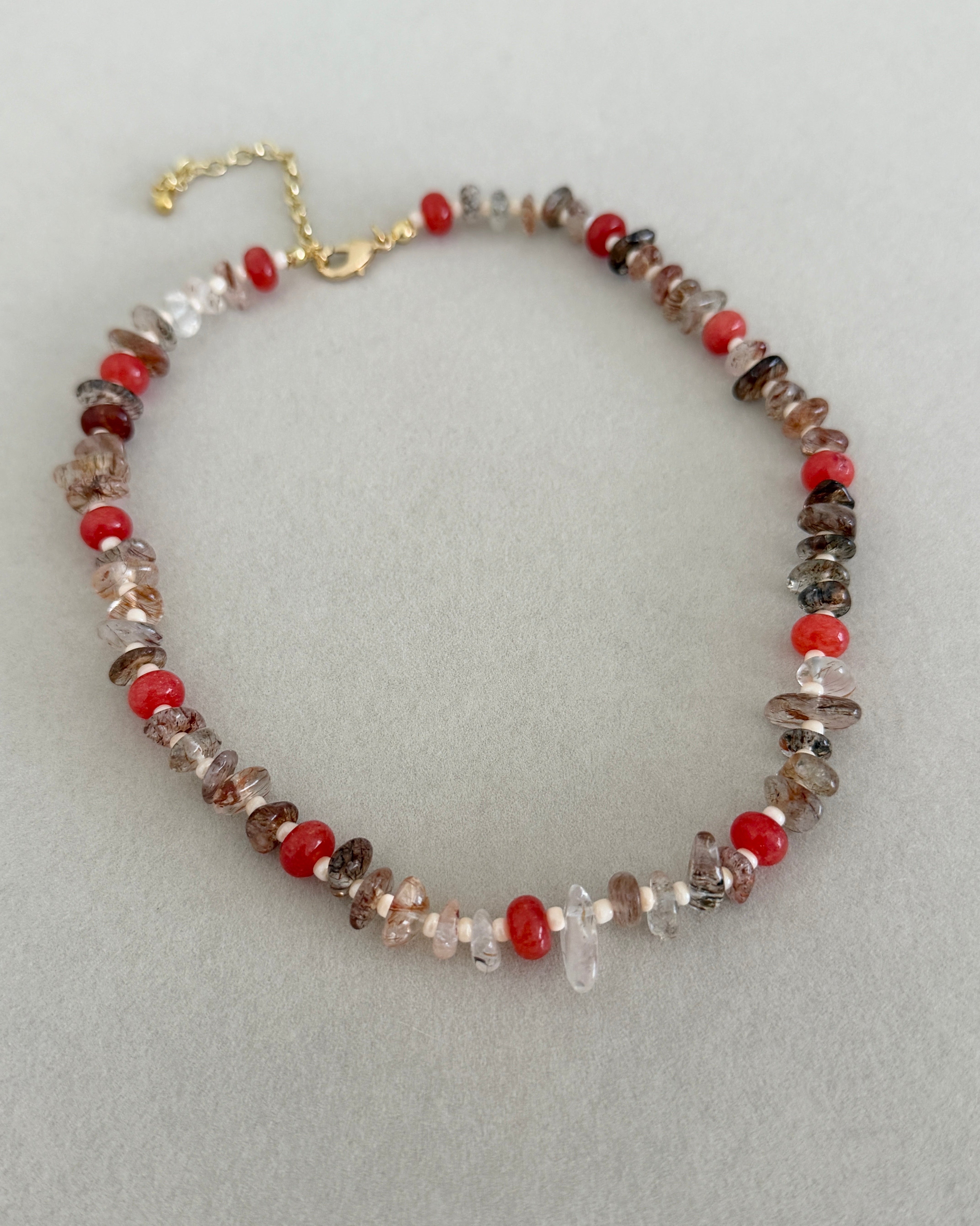 Sunstone Beaded Necklace