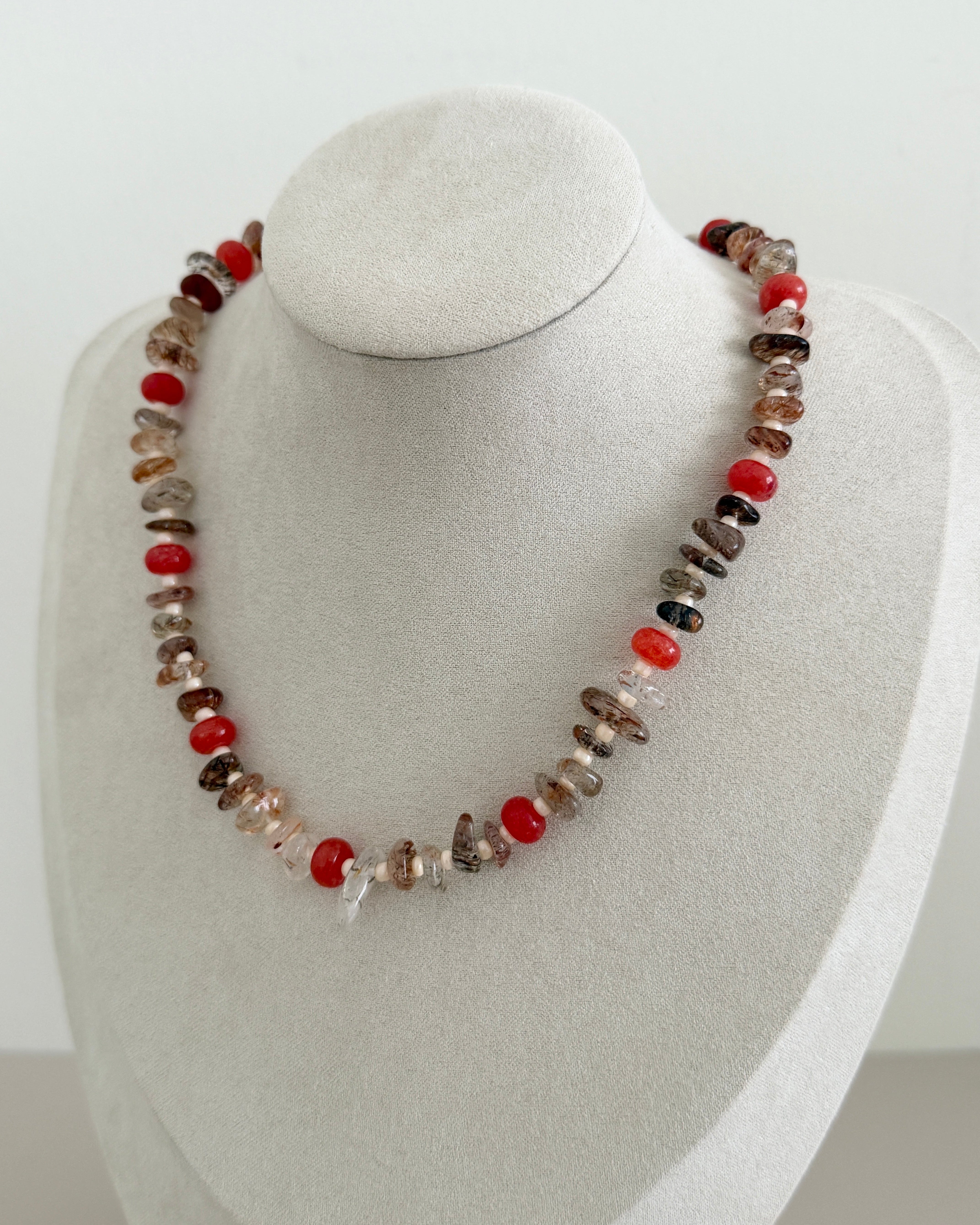 Sunstone Beaded Necklace
