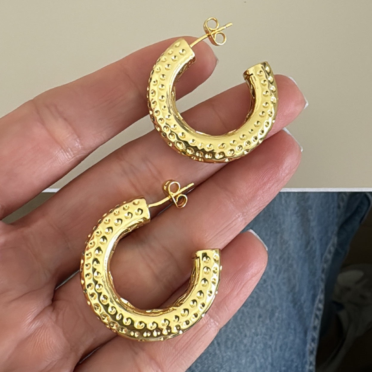 Gold Hoops Earring