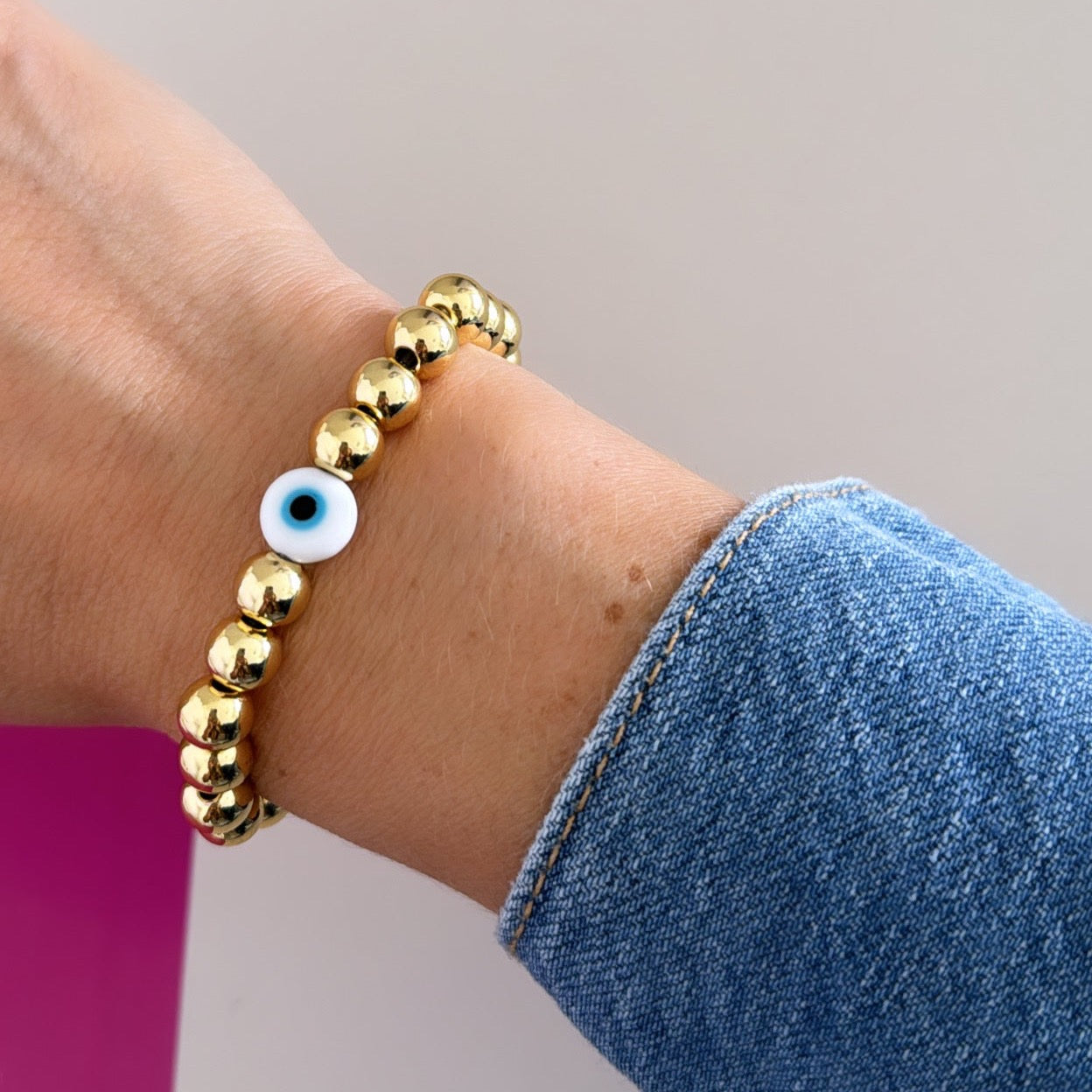 Evil Eye Bead Bracelet