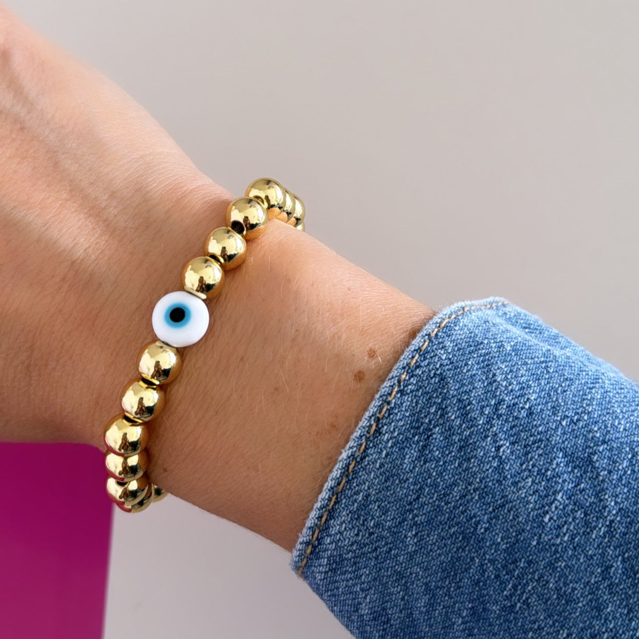 Evil Eye Bead Bracelet