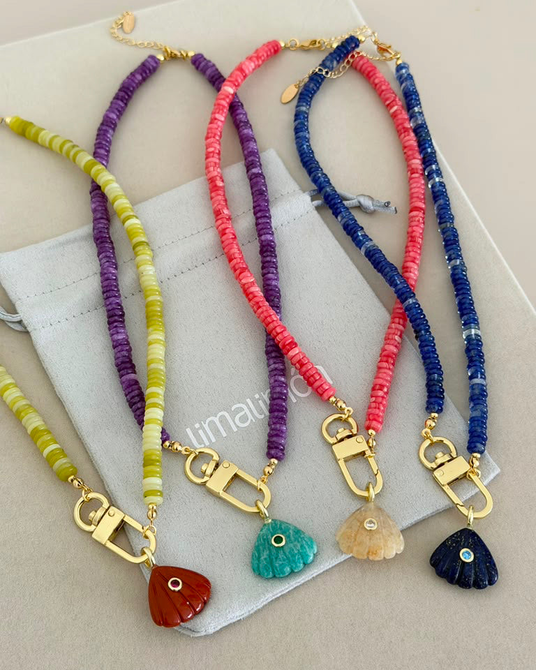 Coastal Shell Charm Necklace