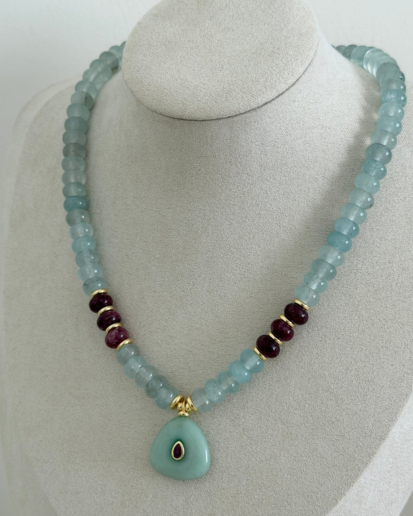 Aqua Aura Necklace - Necklace | LimaLimón Store - 2