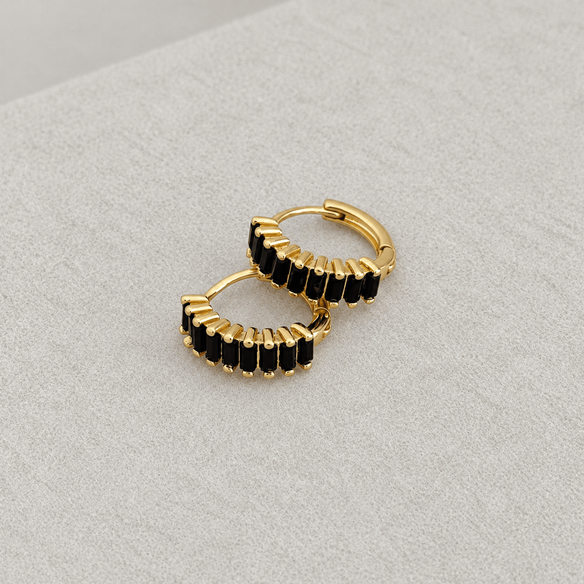Baguette Crystal Hoop Earrings - Earring | LimaLimón Store - 2