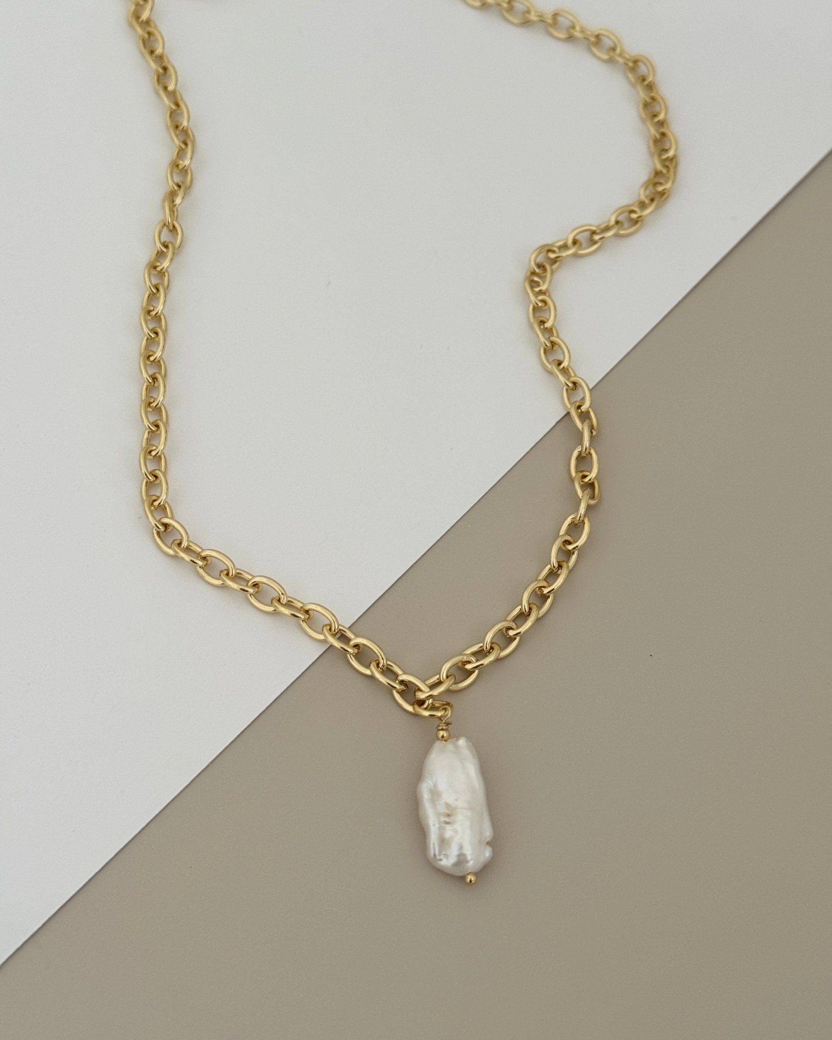 Baroque Pearl Chain Necklace - Necklaces | LimaLimón Store - 4