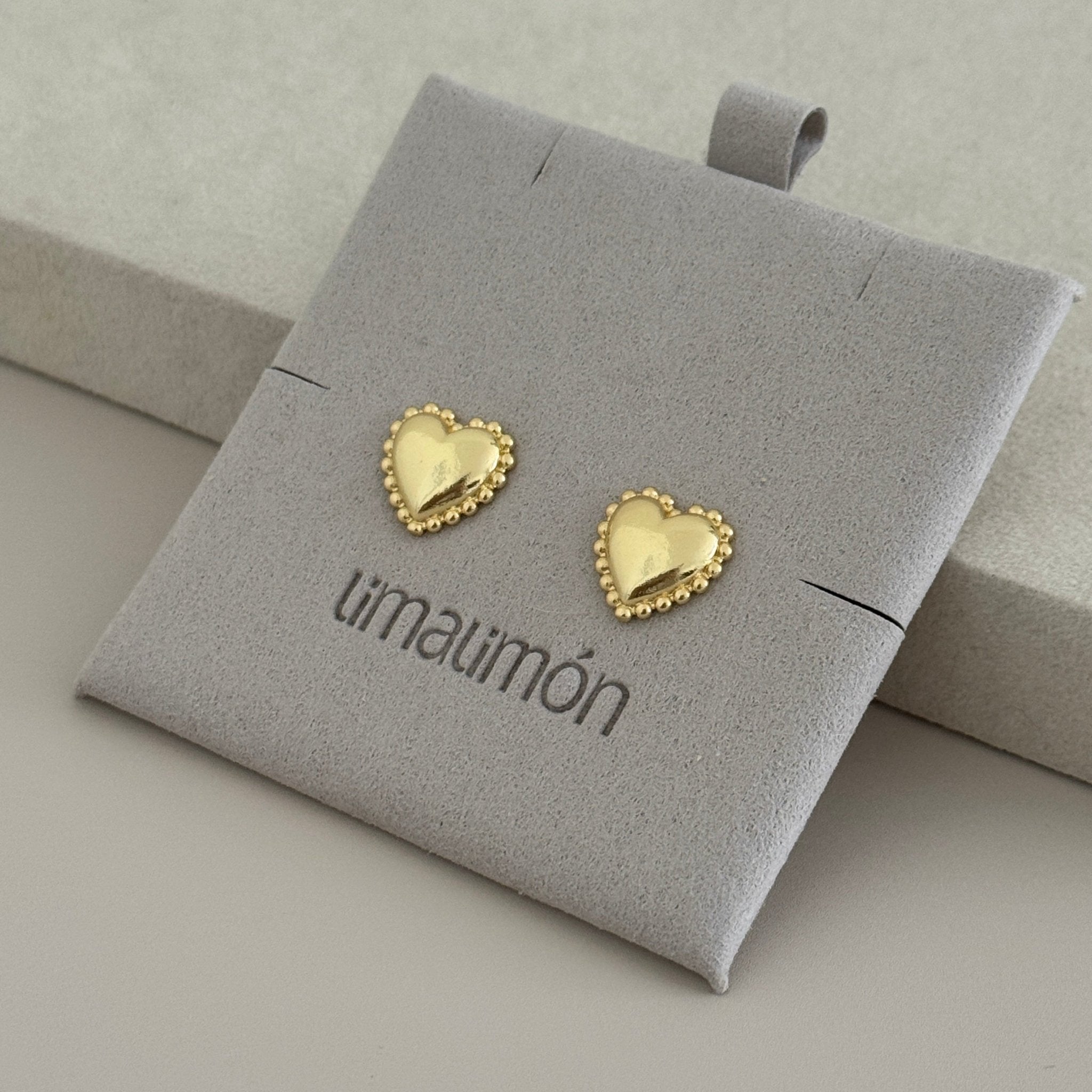 Beaded Heart Studs - Earring | LimaLimón Store - 2