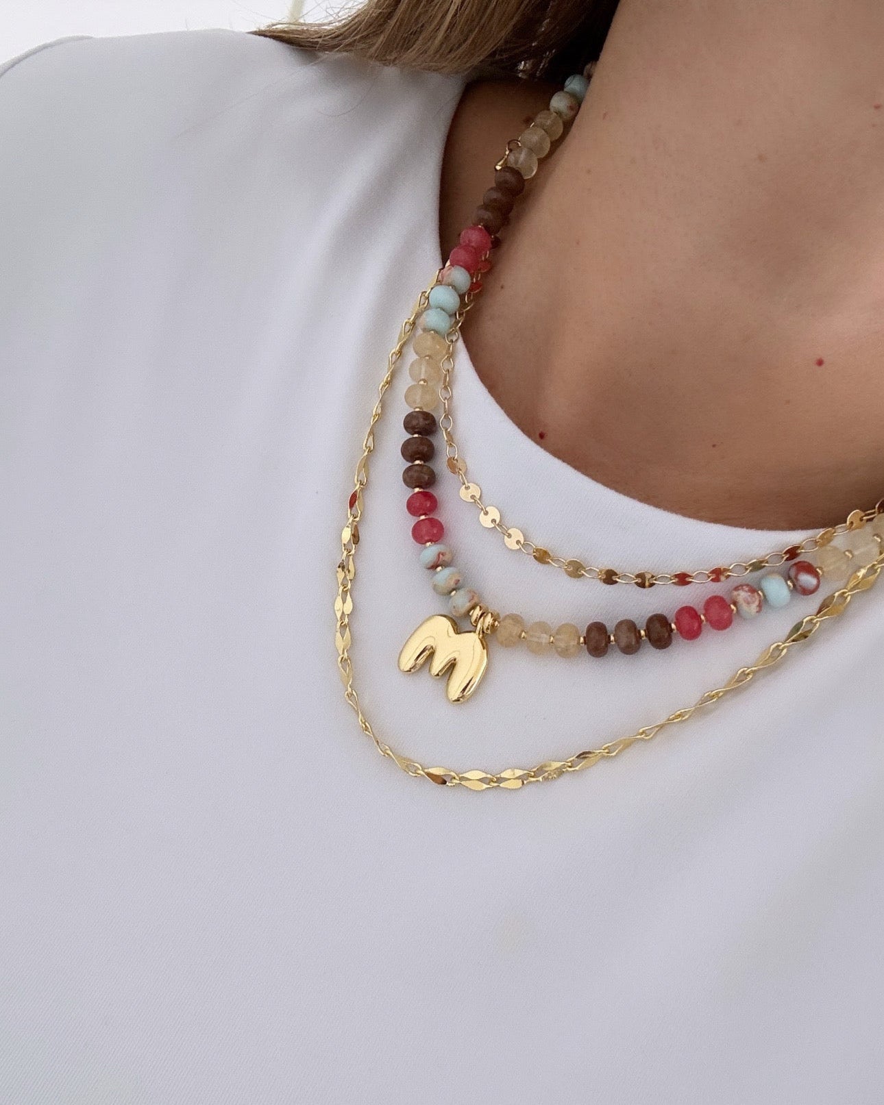 Beaded Initial Necklace - Collares | LimaLimón Store - 2