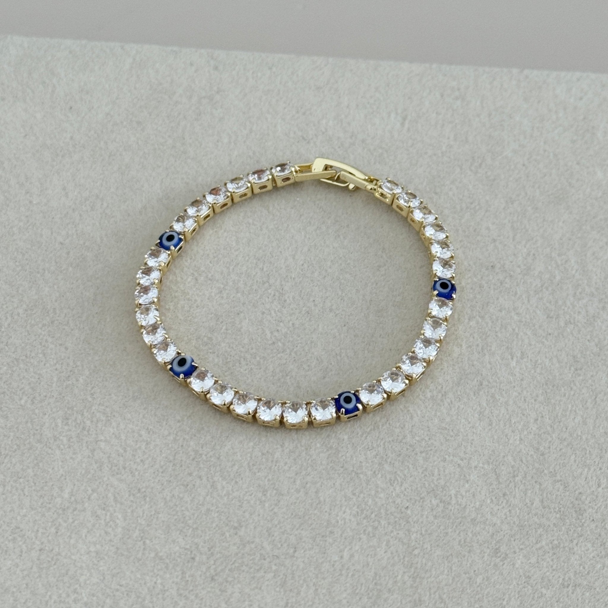 Blue Charm Tennis Bracelet - Bracelet | LimaLimón Store - 1