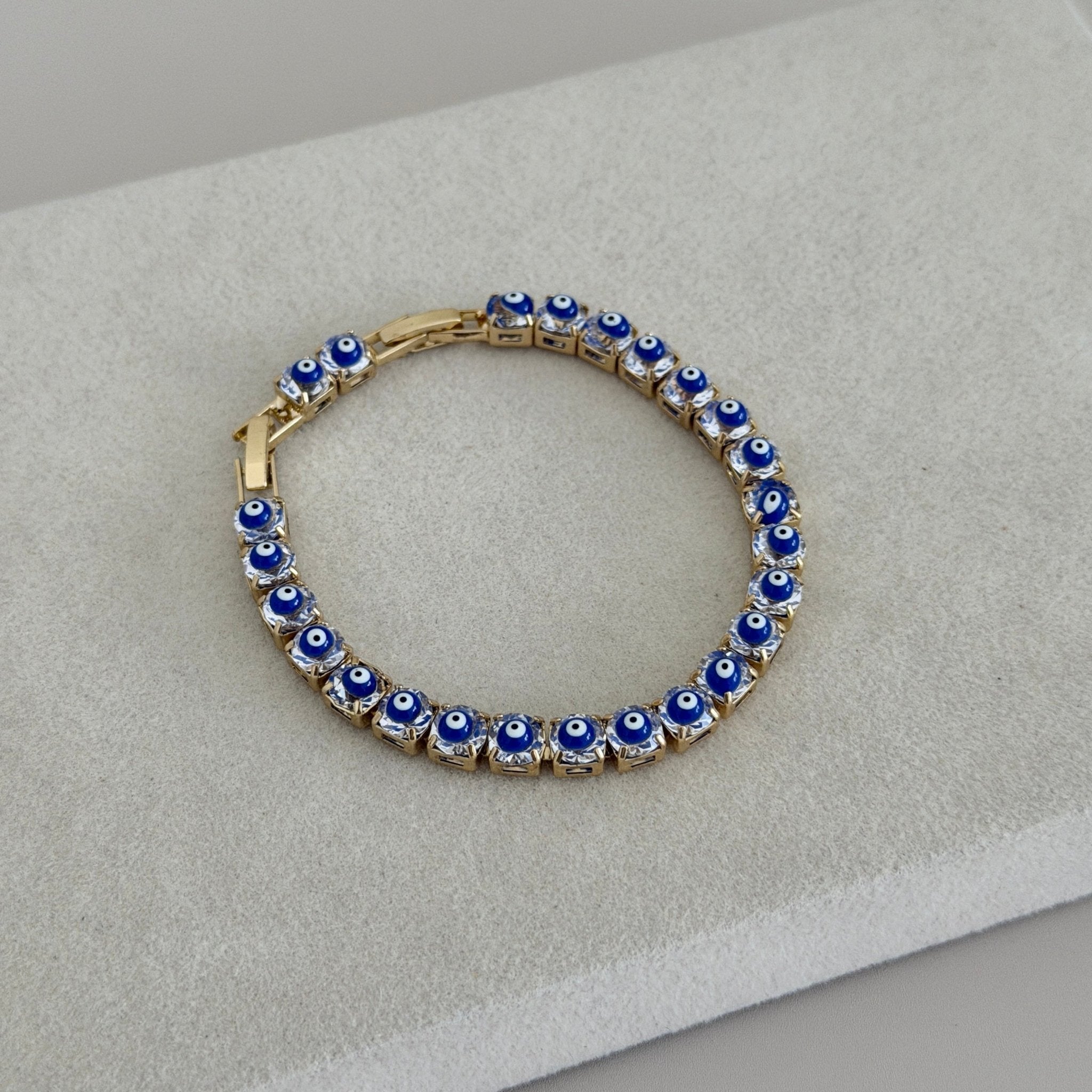 Blue Evil Eye Tennis Bracelet - Bracelet | LimaLimón Store - 2
