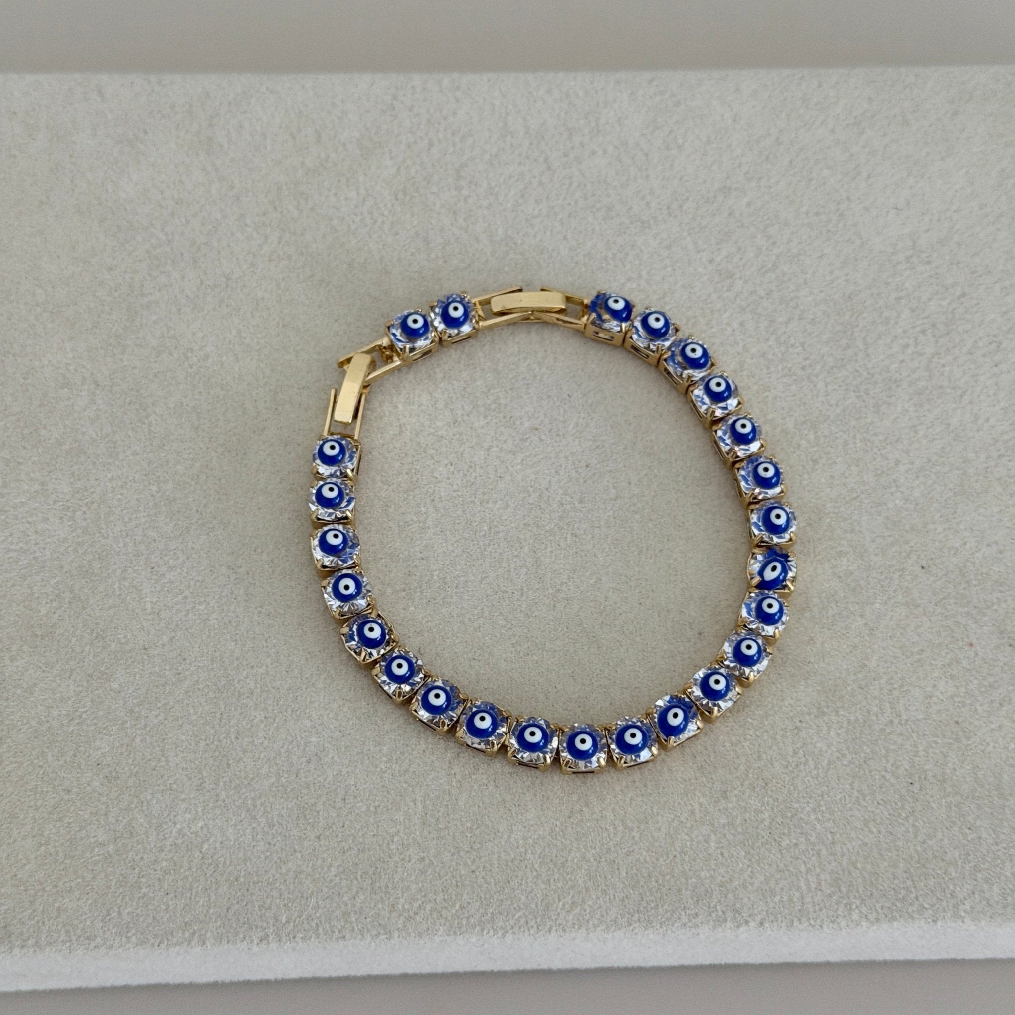 Blue Evil Eye Tennis Bracelet - Bracelet | LimaLimón Store - 3