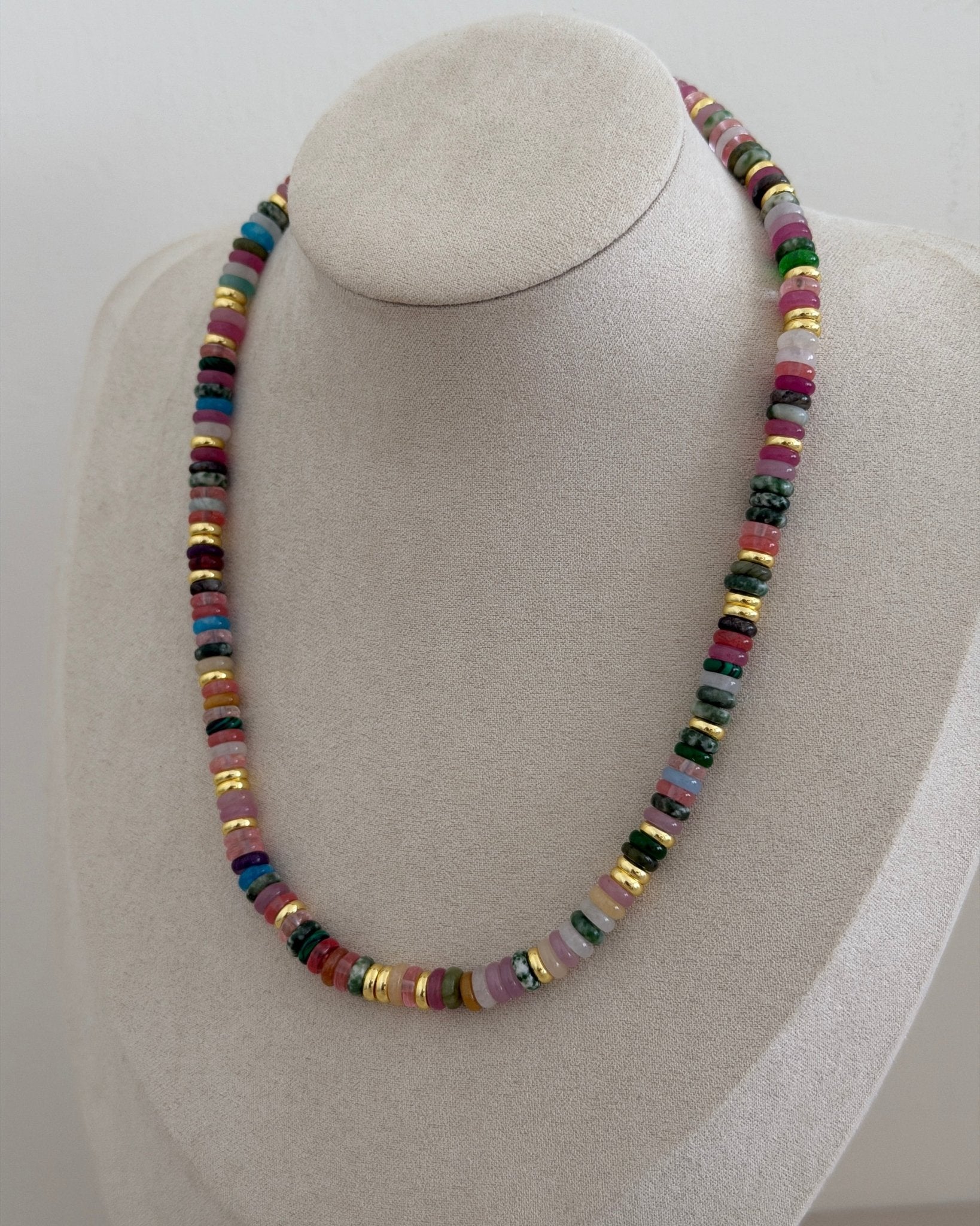 Boho Luxe Multicolor Beaded Necklace - Necklace | LimaLimón Store - 2