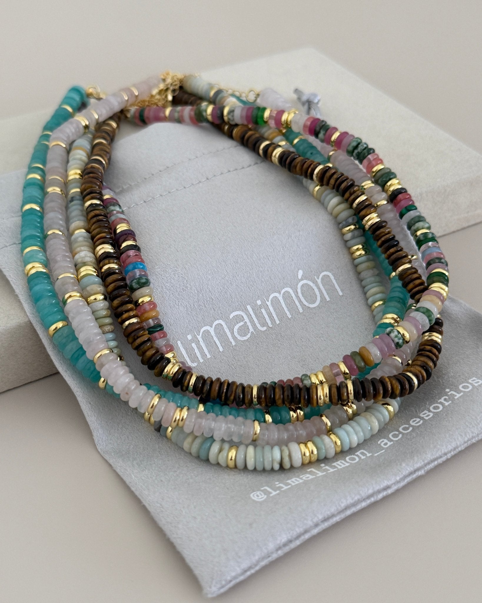 Boho Luxe Multicolor Beaded Necklace - Necklace | LimaLimón Store - 10