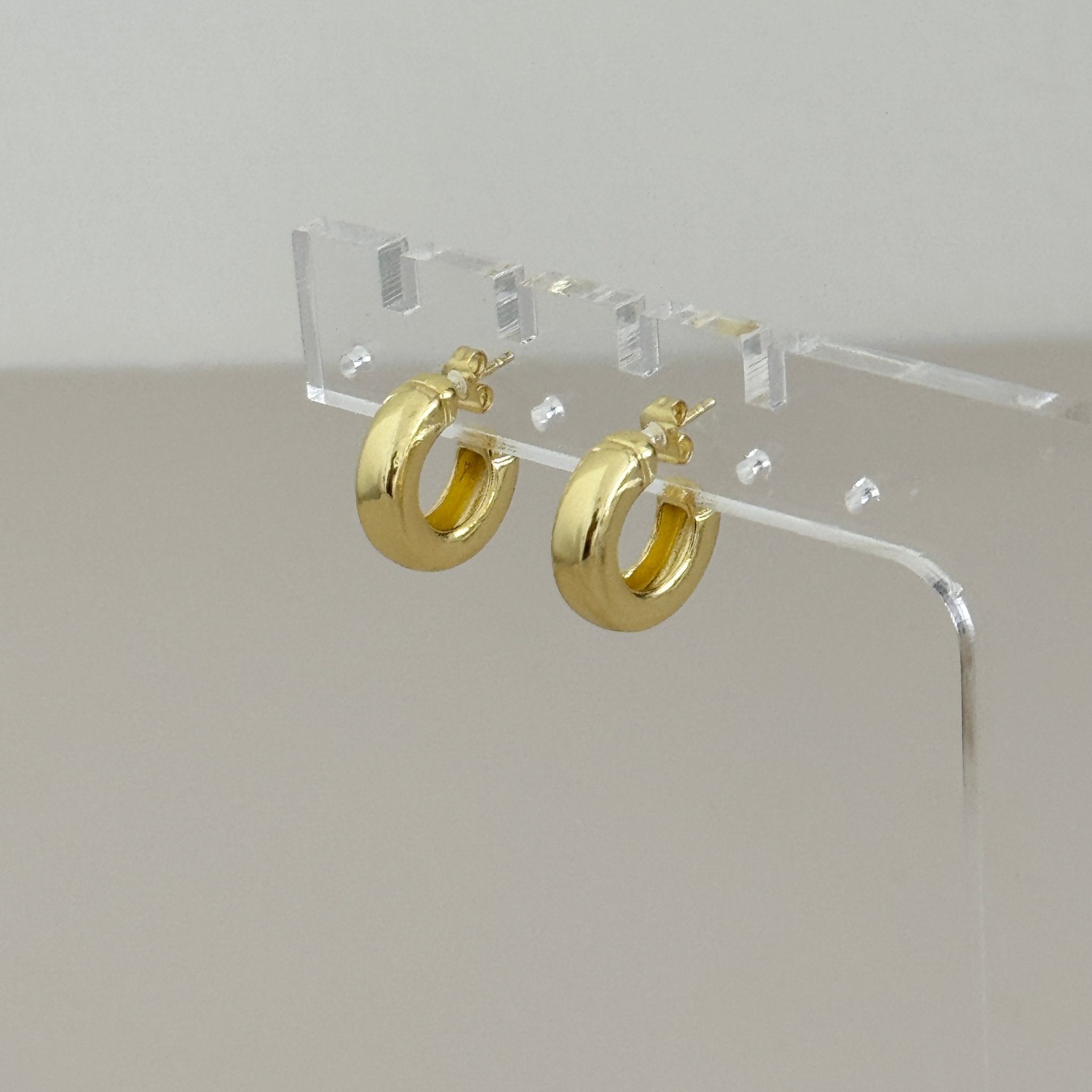 Bold Mini Gold Hoops - Earring | LimaLimón Store - 3