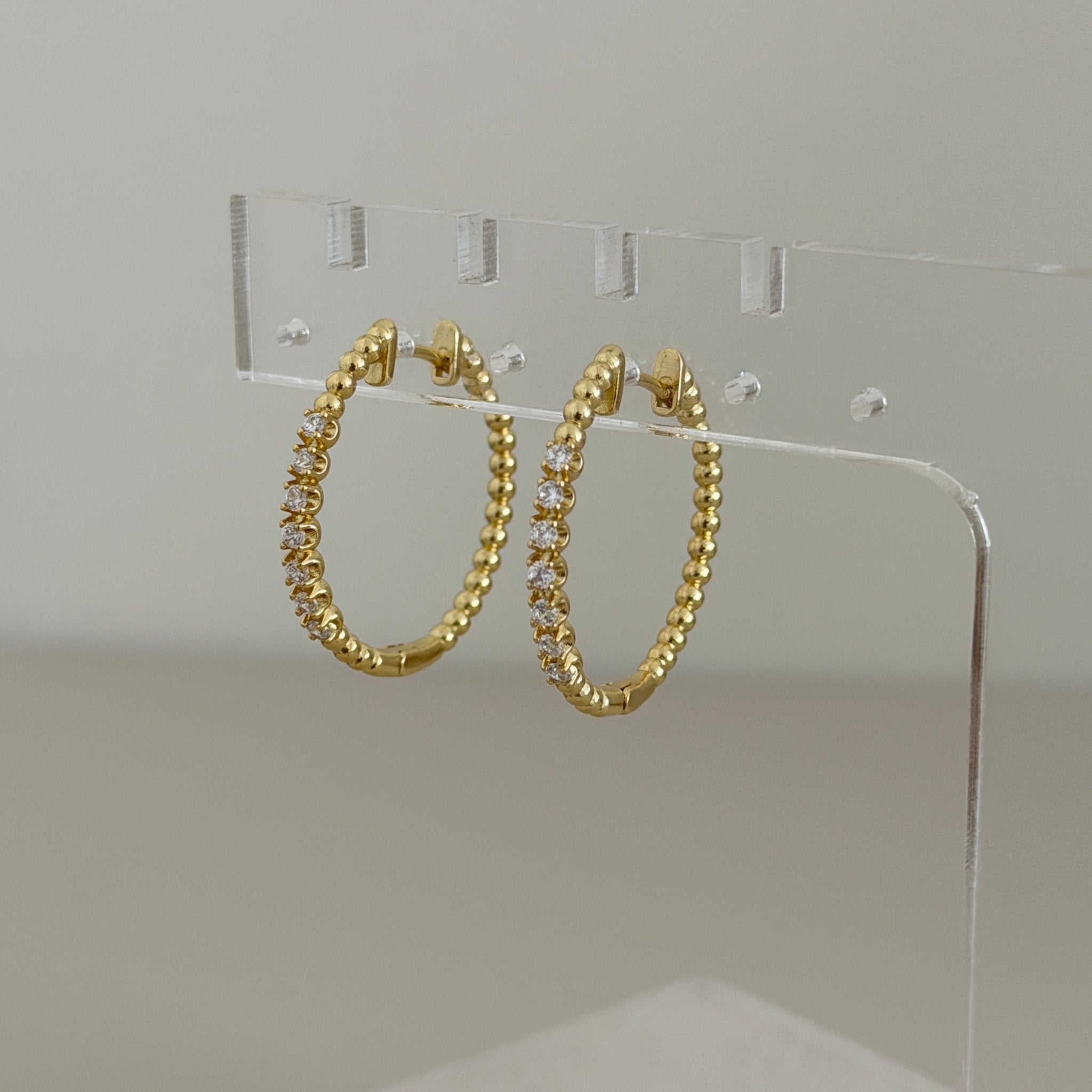 Celeste Spark Hoop Earrings - Earring | LimaLimón Store - 3