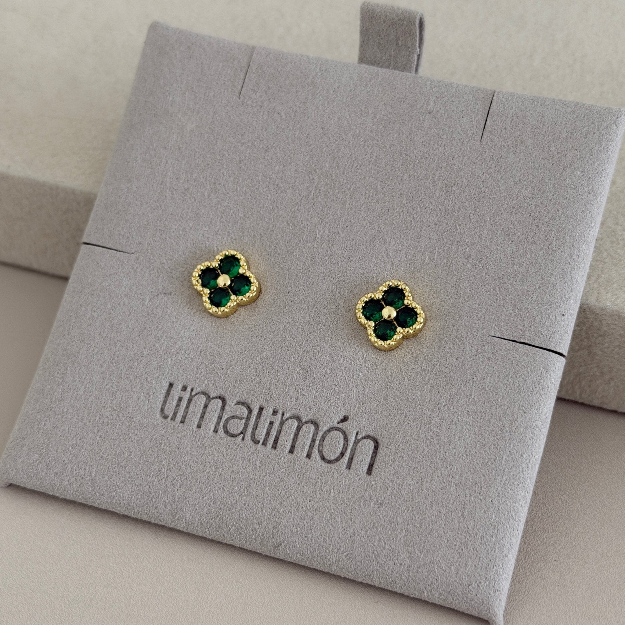 Clover Bloom Gold Stud Earrings - Earring | LimaLimón Store - 2
