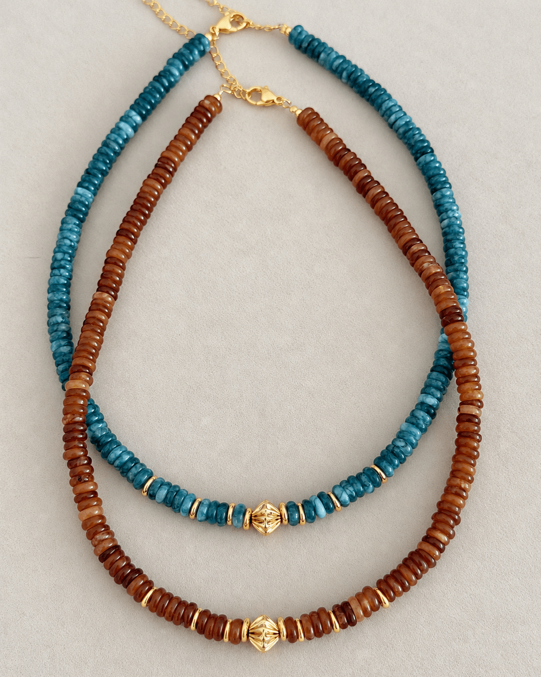 Coastal Stone Beaded Necklace - Necklaces | LimaLimón Store - 4