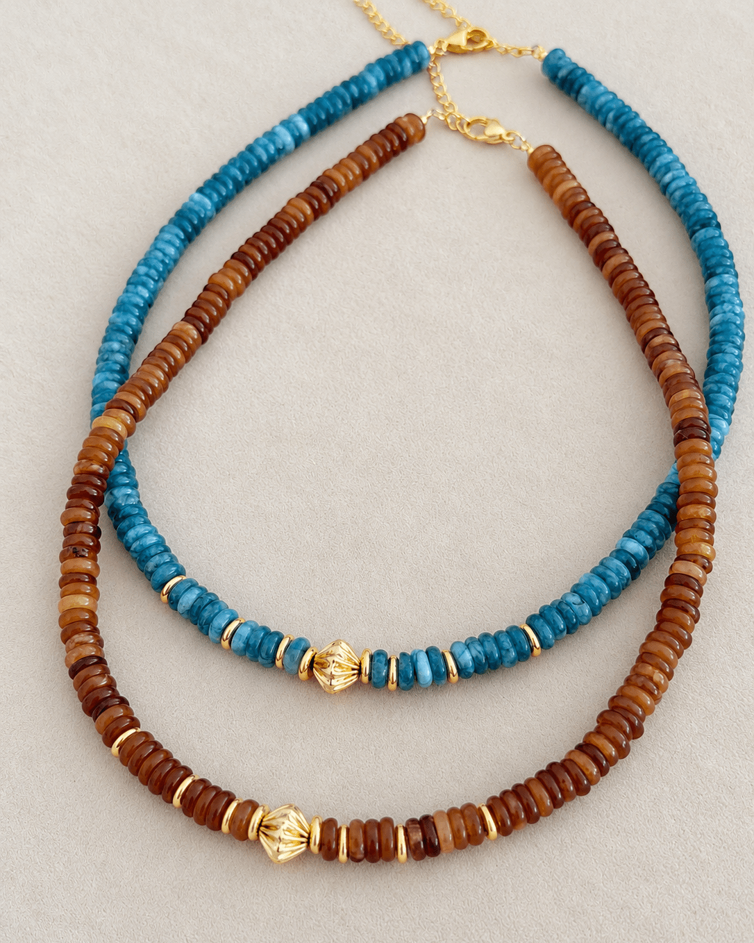 Coastal Stone Beaded Necklace - Necklaces | LimaLimón Store - 1
