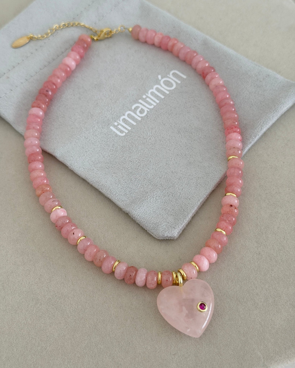 Coastal Stone Charm Necklace - Necklaces | LimaLimón Store - 4