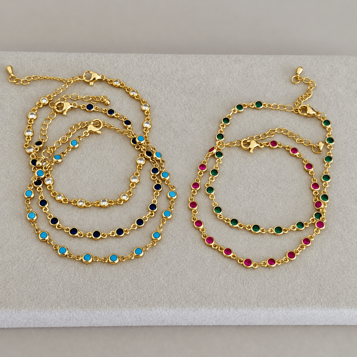Color Bezel Crystal Bracelet - Bracelets | LimaLimón Store - 1