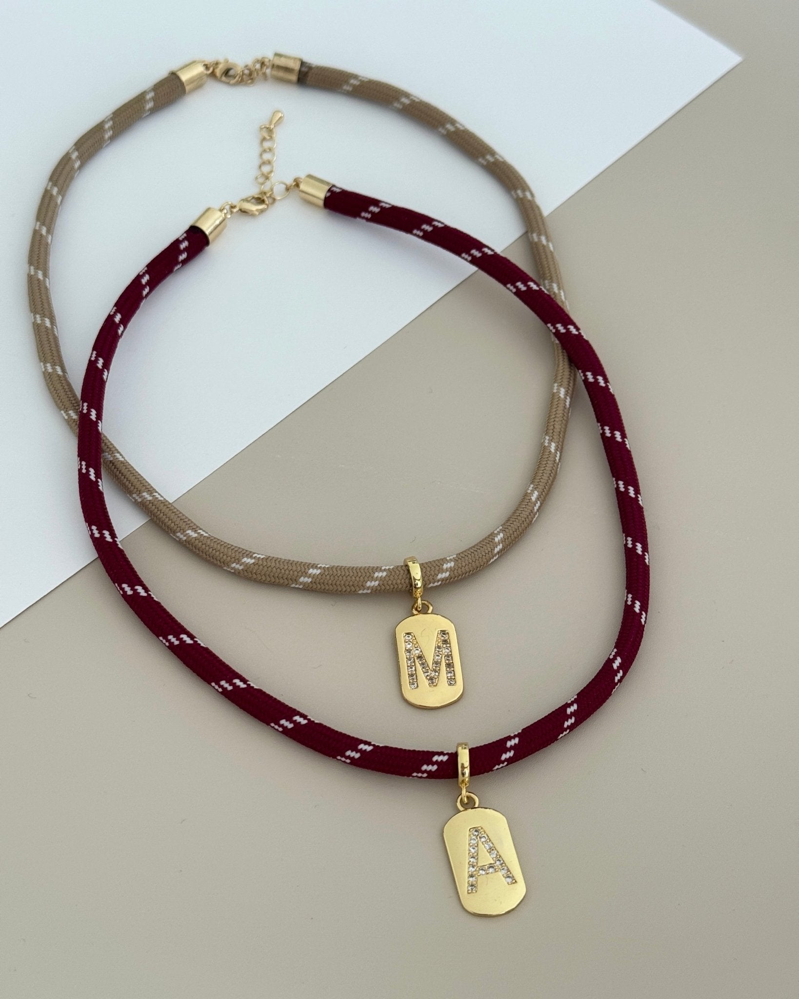 Color Cord Initial Necklace - Necklace | LimaLimón Store - 1