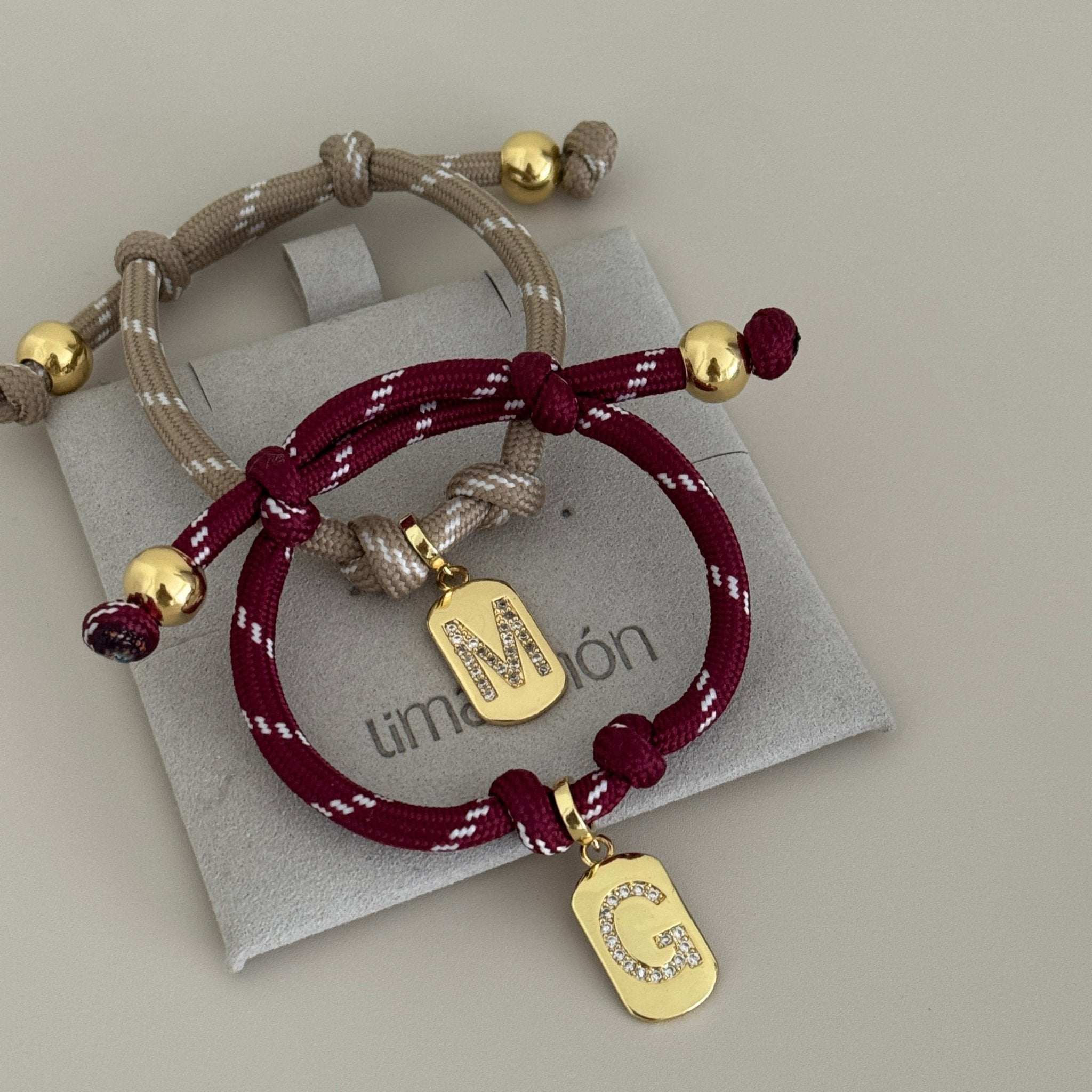 Colorful Initial Cord Bracelets - Bracelets | LimaLimón Store - 1