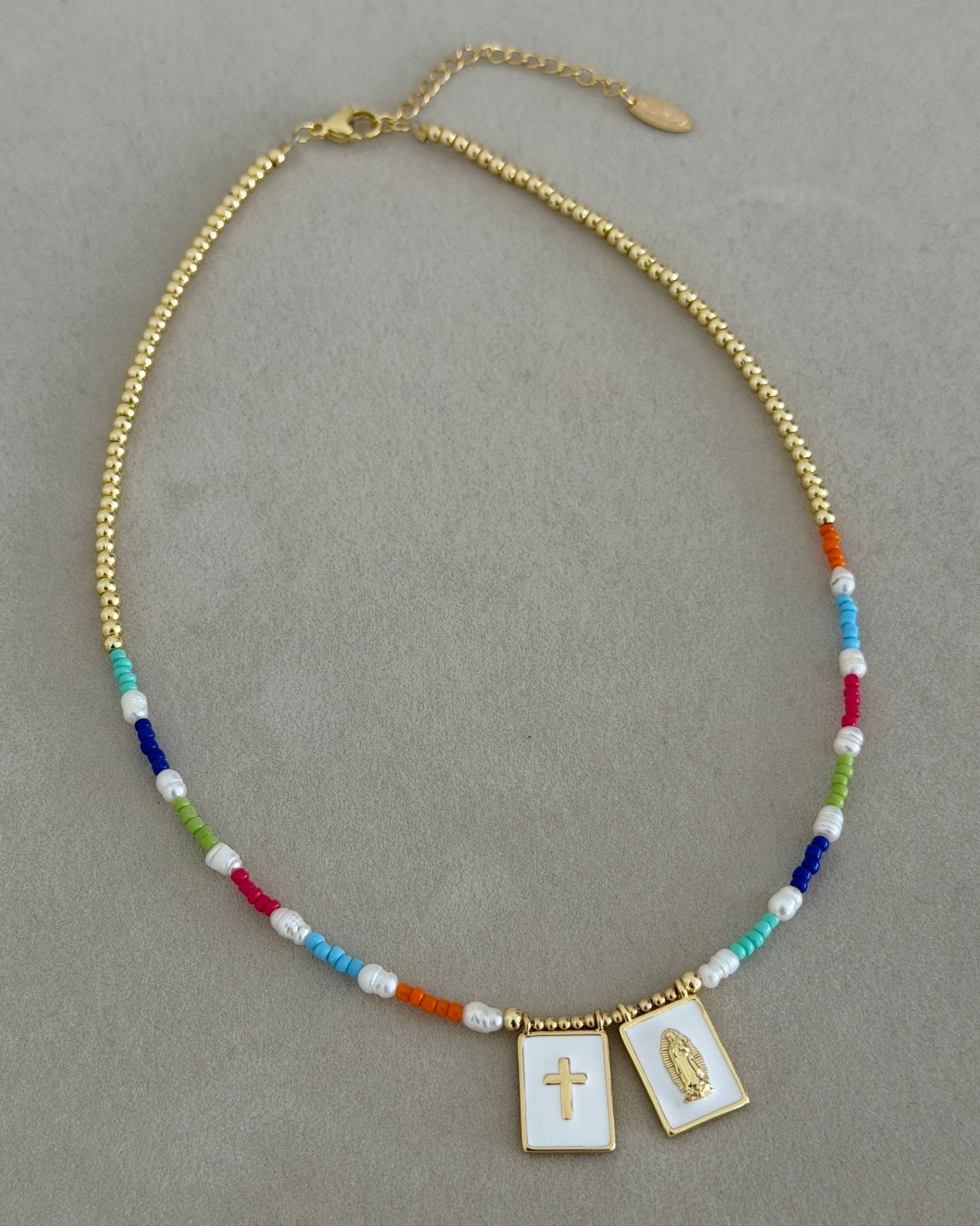 Colorful Sacred Charms Beaded Necklace - Necklace | LimaLimón Store - 1