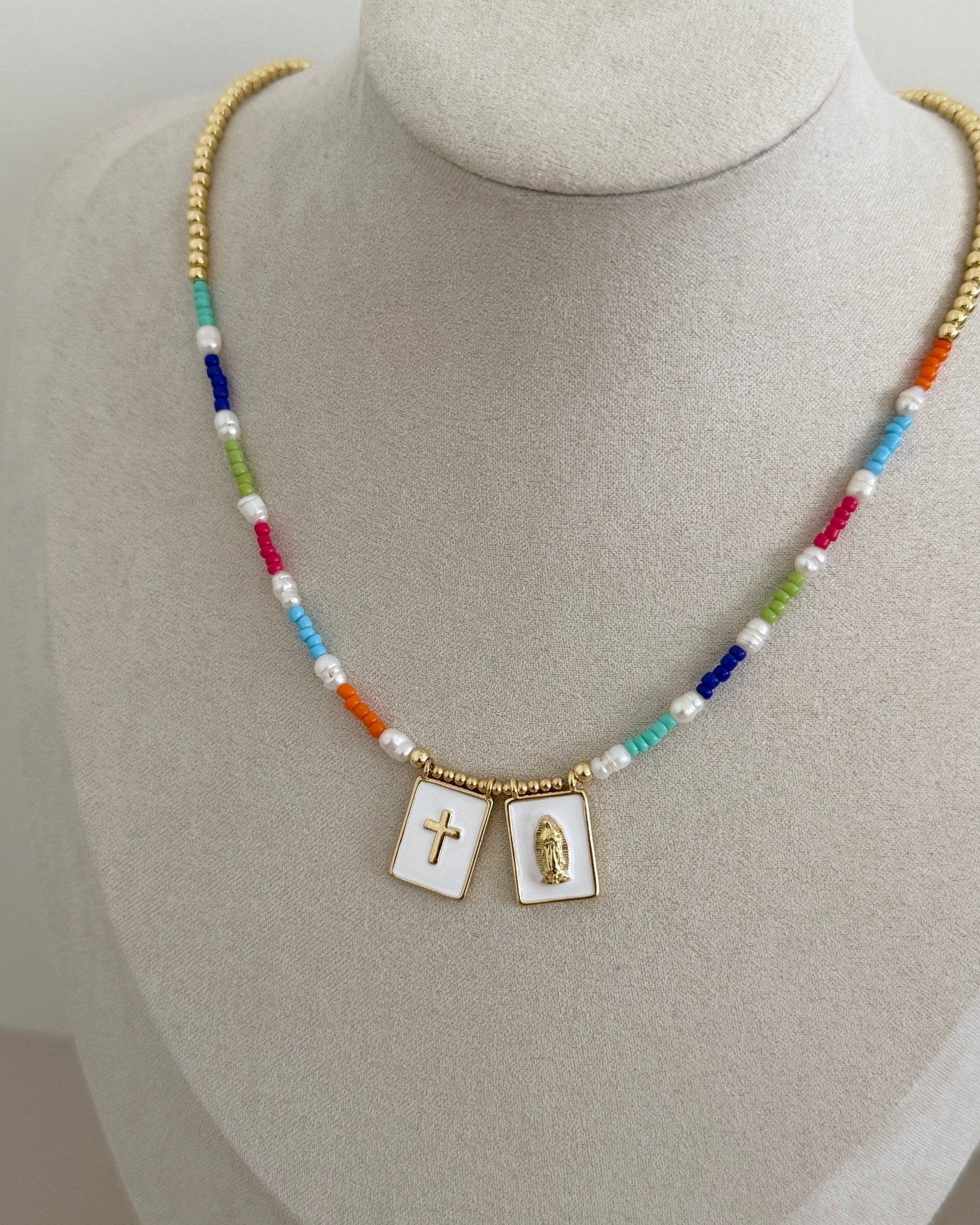 Colorful Sacred Charms Beaded Necklace - Necklace | LimaLimón Store - 3