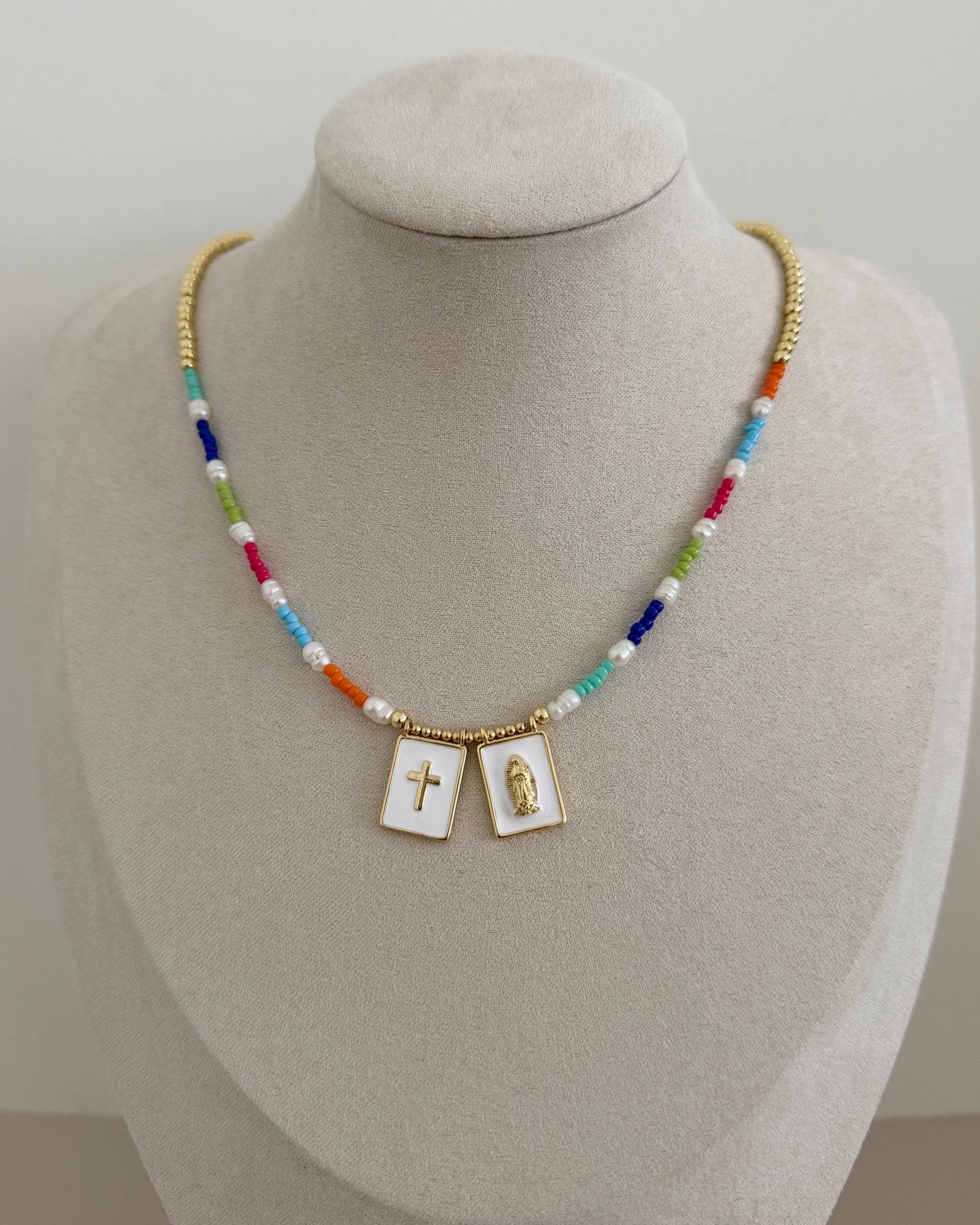 Colorful Sacred Charms Beaded Necklace - Necklace | LimaLimón Store - 2