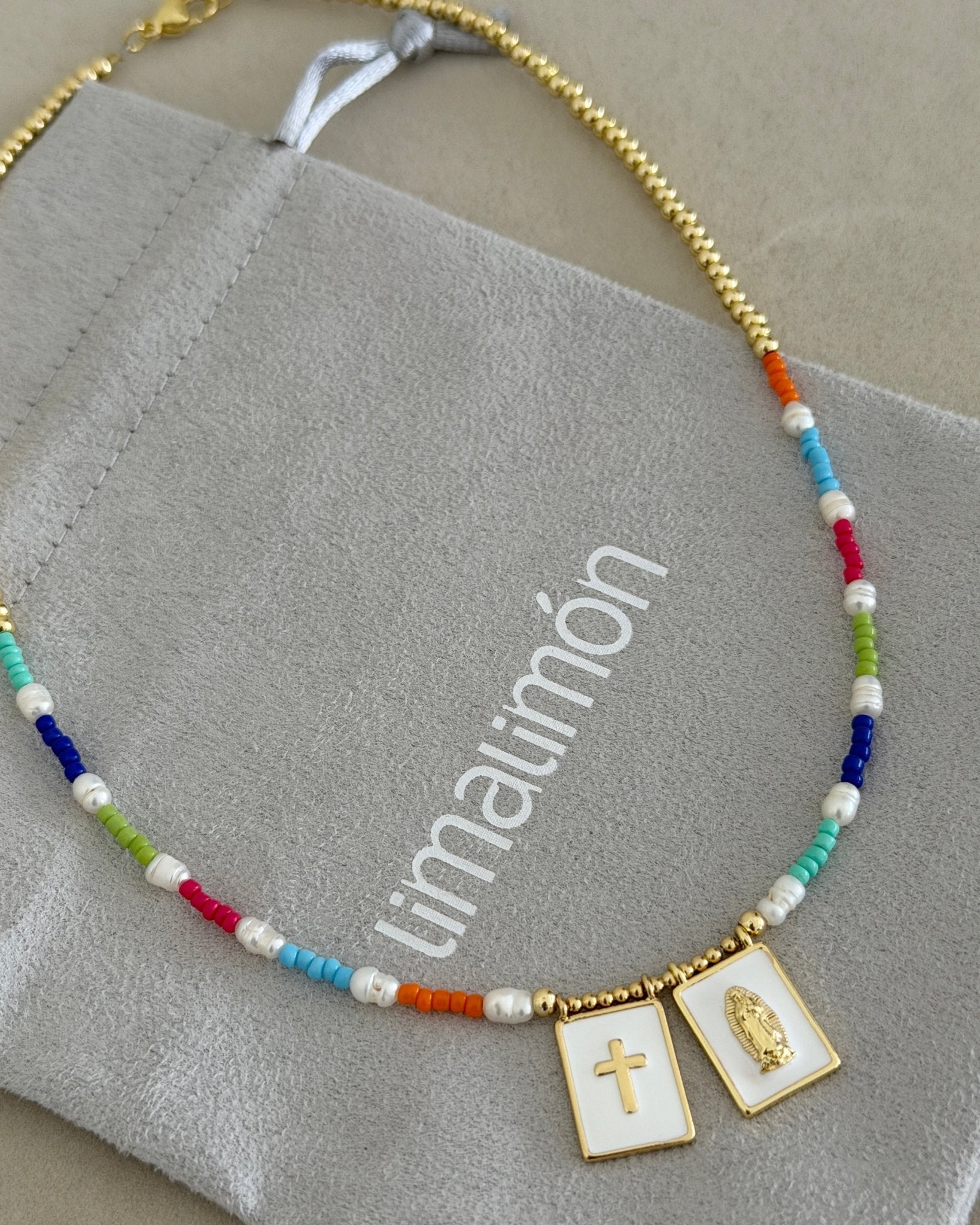 Colorful Sacred Charms Beaded Necklace - Necklace | LimaLimón Store - 5