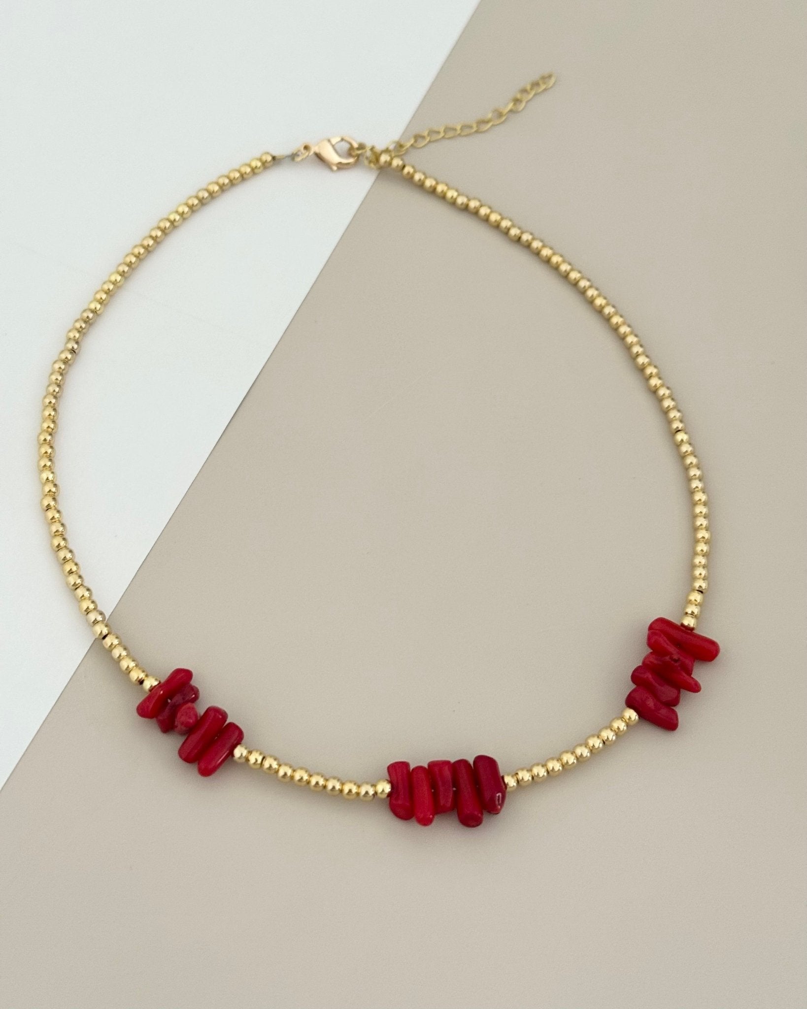 Coral Bead Necklace - LimaLimón Store