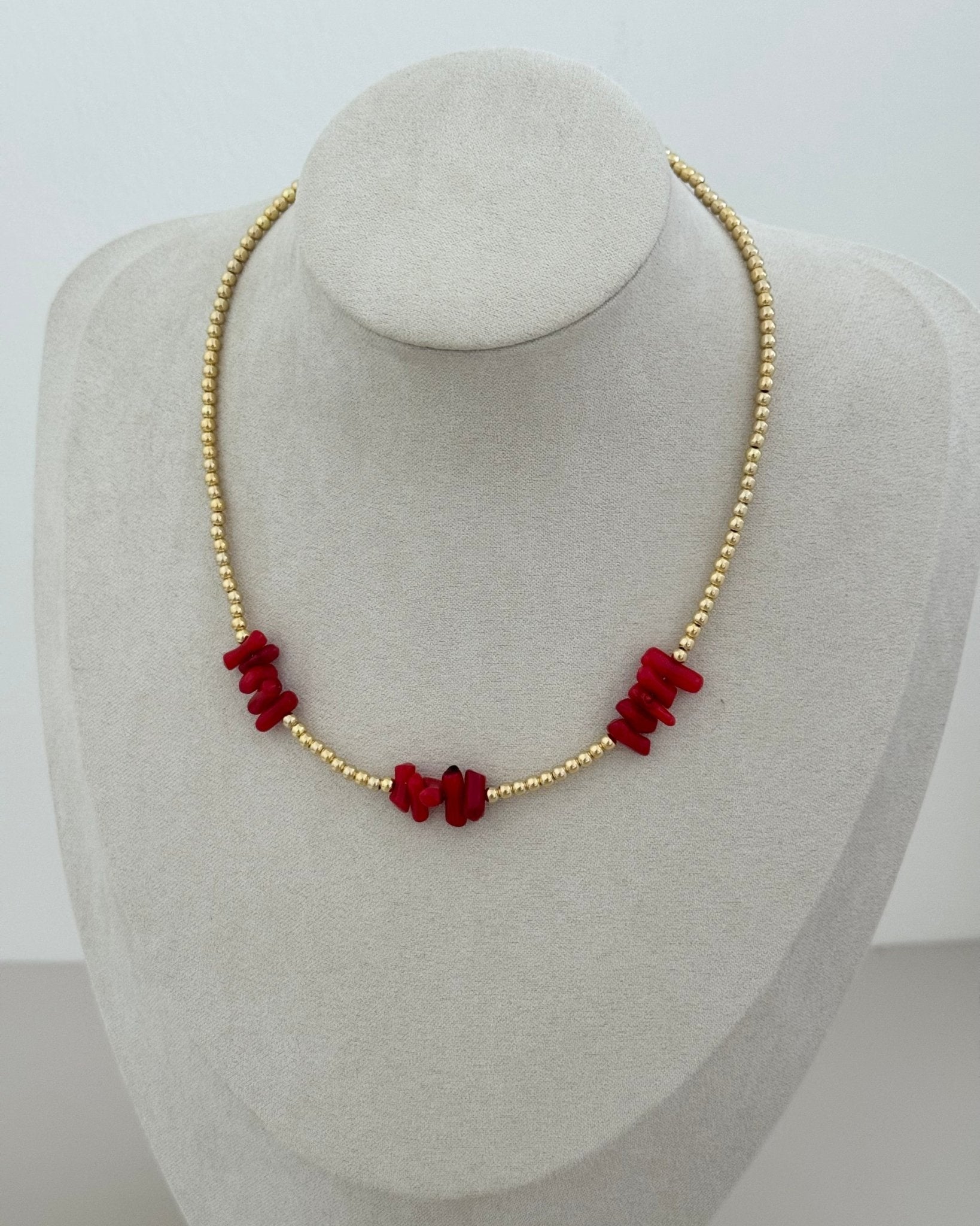 Coral Bead Necklace - LimaLimón Store