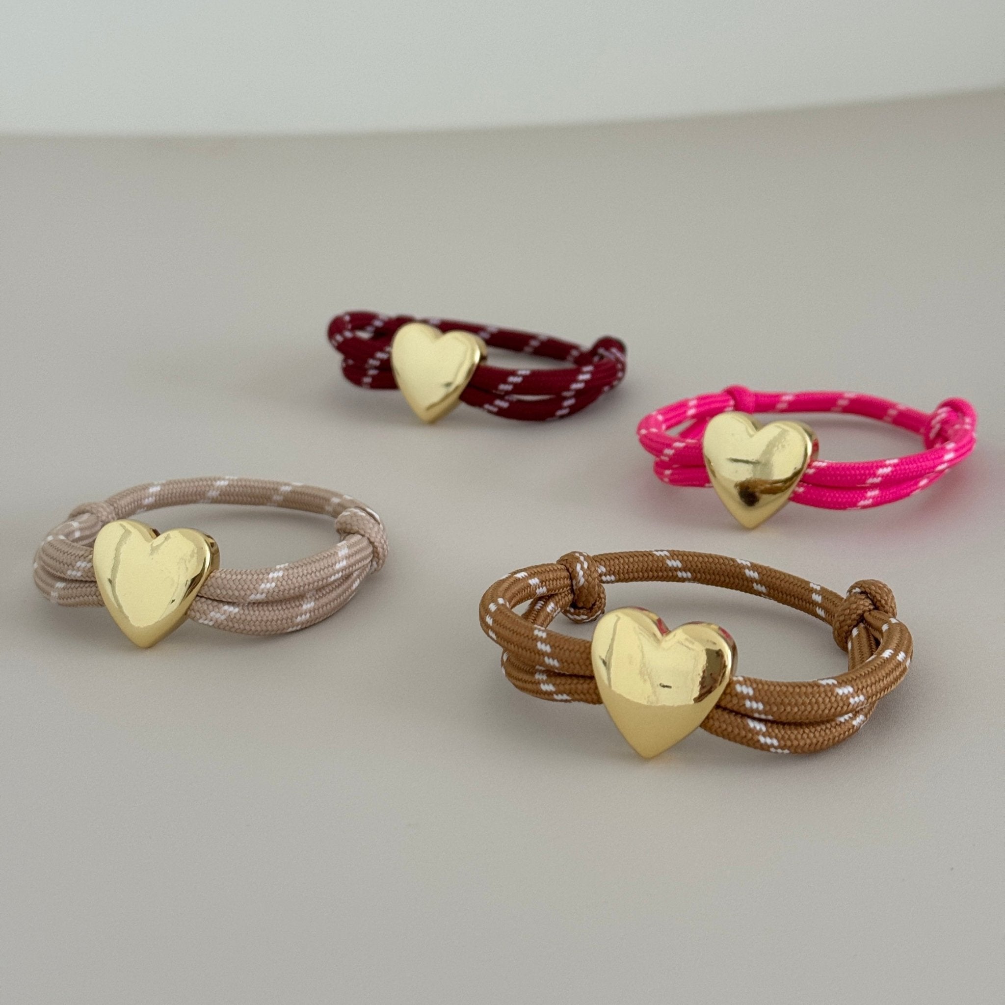 Cord Bracelet with Gold - Plated Heart or Star Charm - Bracelet | LimaLimón Store - 2
