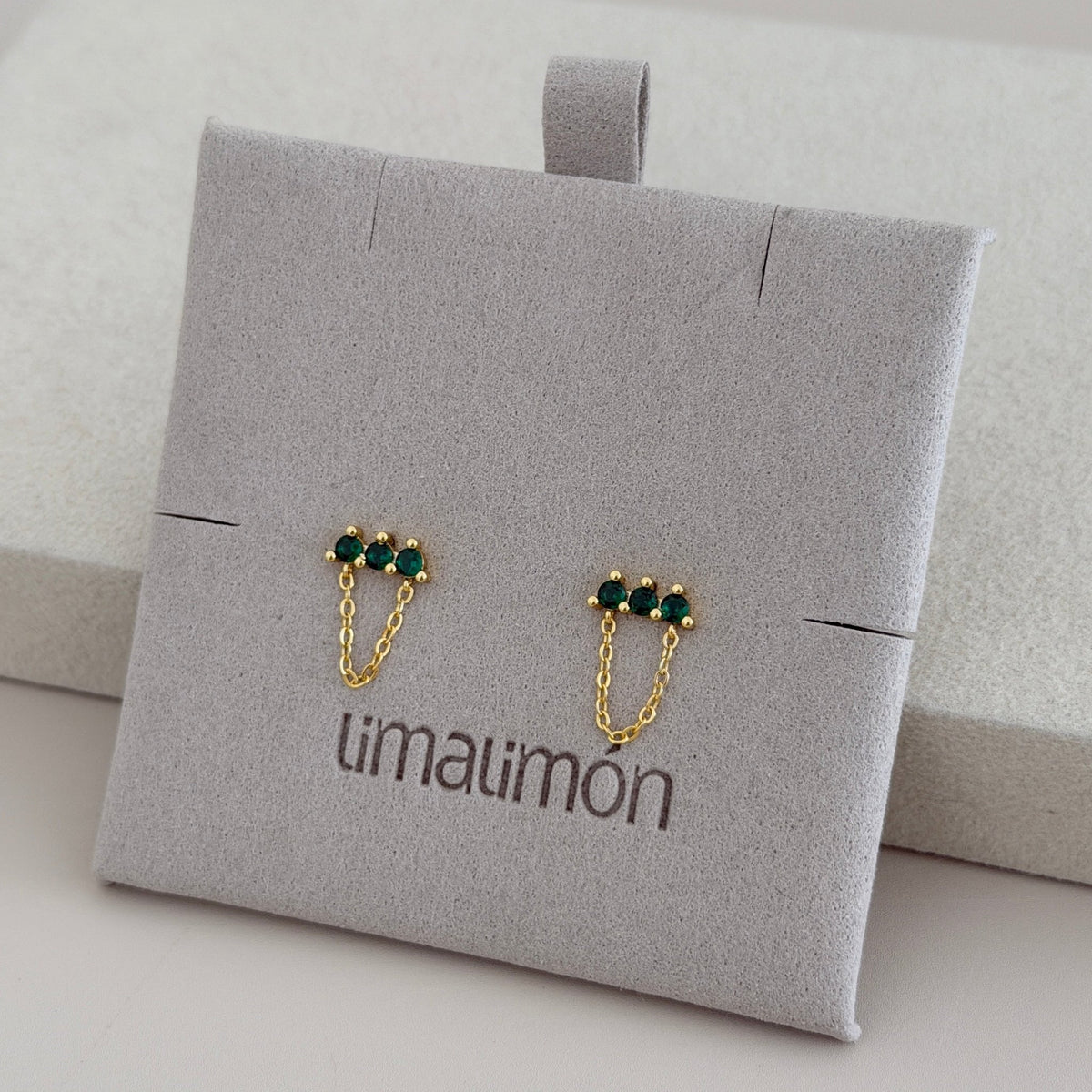 Crystal Chain Stud Earrings - Earring | LimaLimón Store - 2