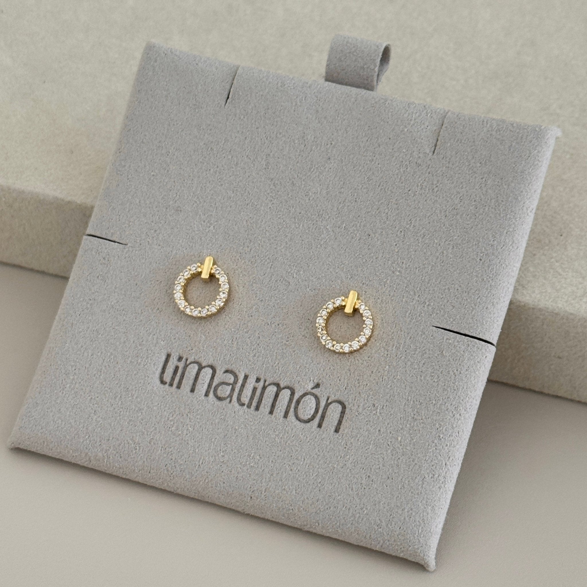 Crystal Circle Studs - Earring | LimaLimón Store - 2