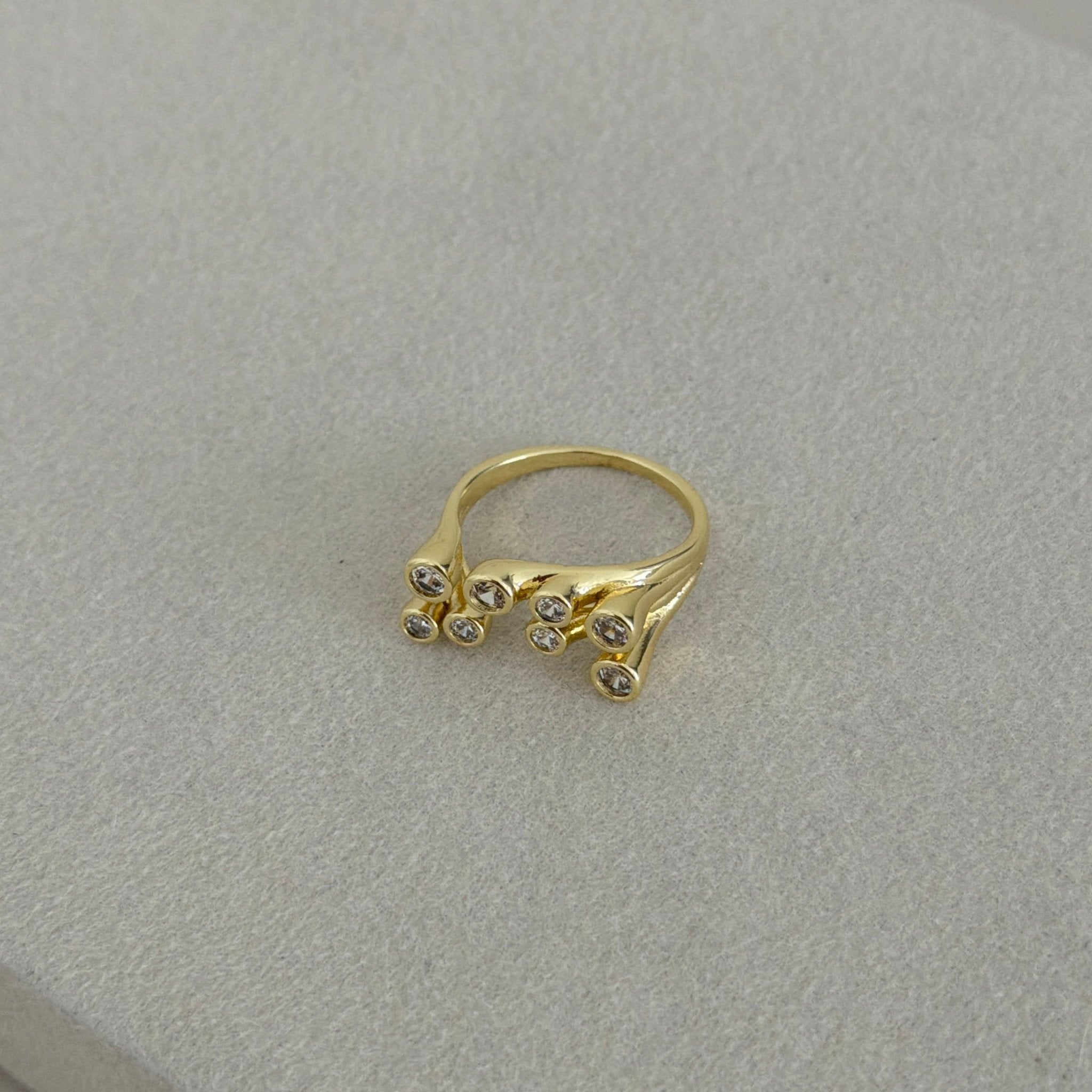 Crystal Cluster Open Ring - ring jewelry | LimaLimón Store - 3