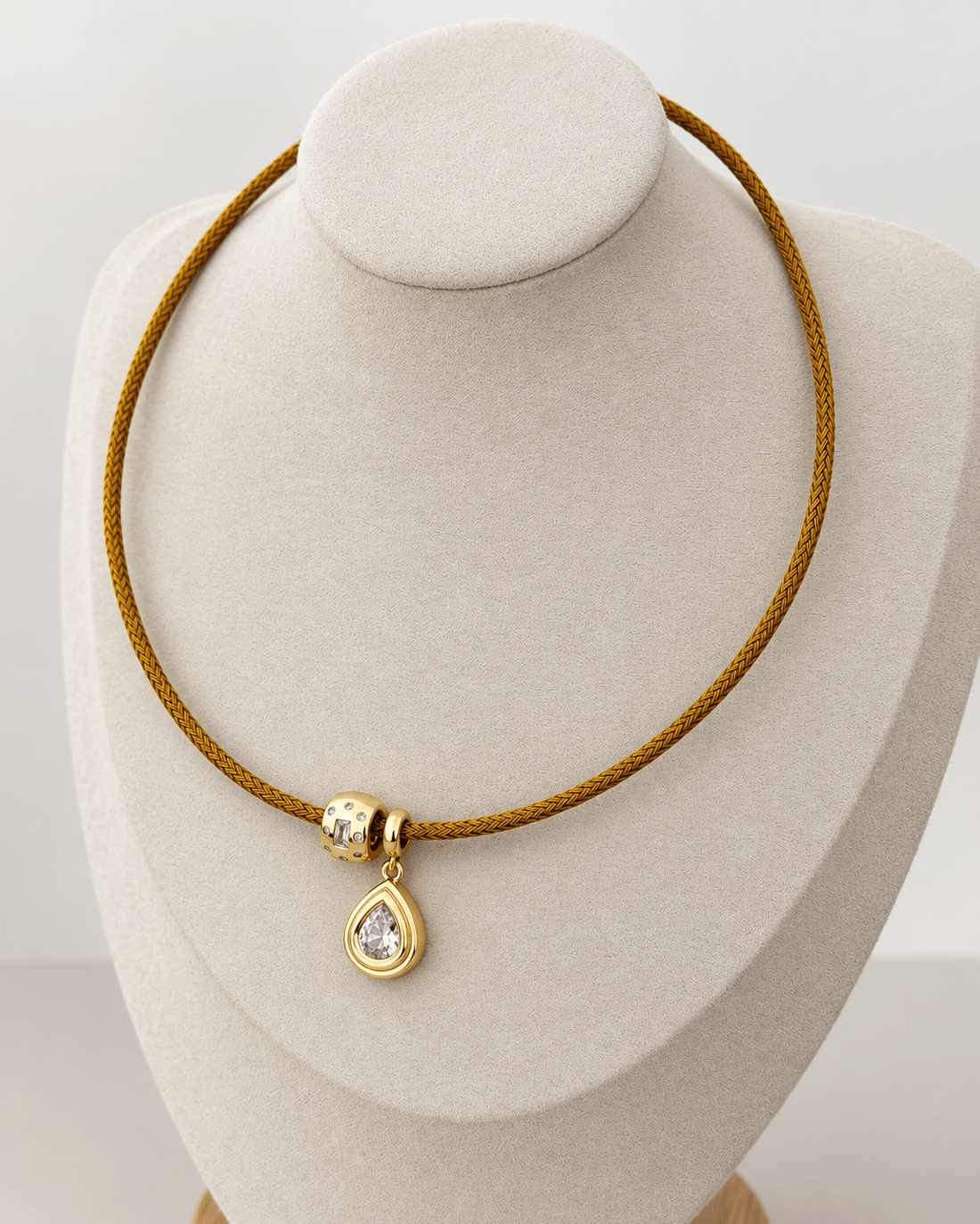 Crystal Drop Cord Necklace - Necklaces | LimaLimón Store - 4