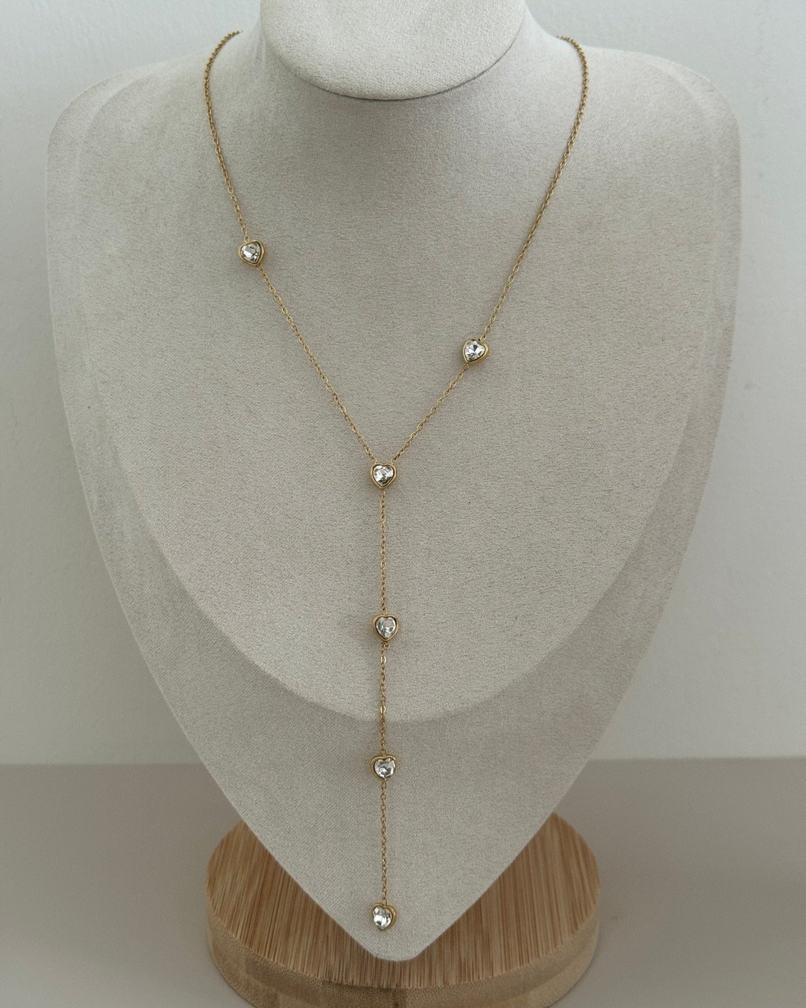 Crystal Droplet Lariat Necklace - Necklace | LimaLimón Store - 5