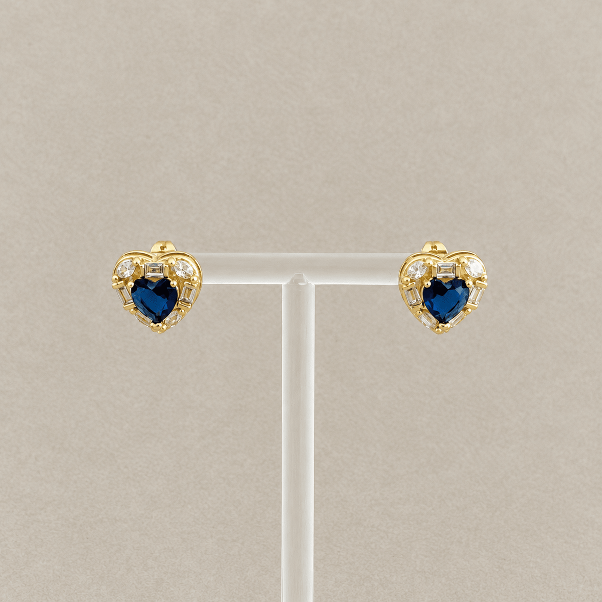 Crystal Heart Stud Earrings - Earring | LimaLimón Store - 4