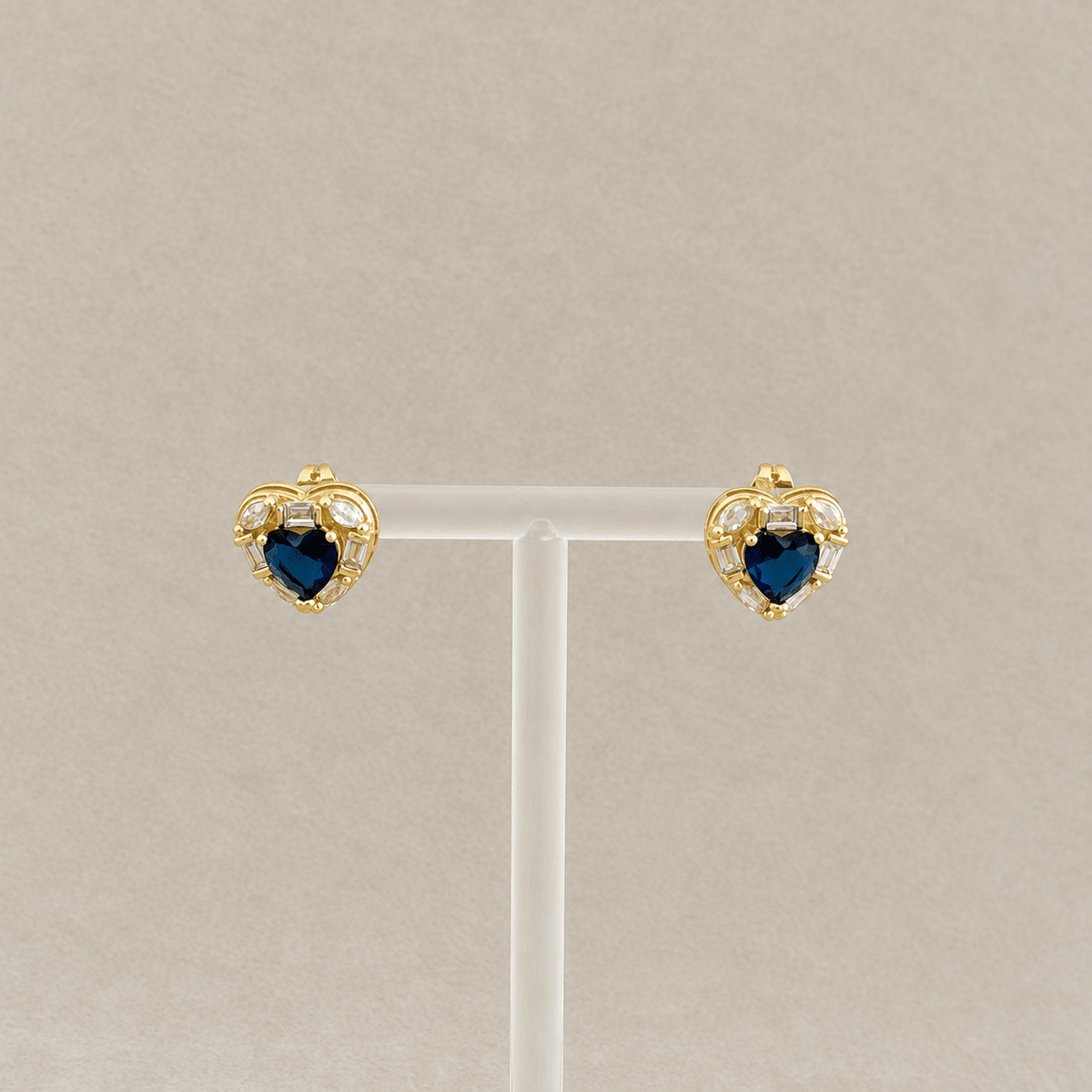 Crystal Heart Stud Earrings - Earring | LimaLimón Store - 3